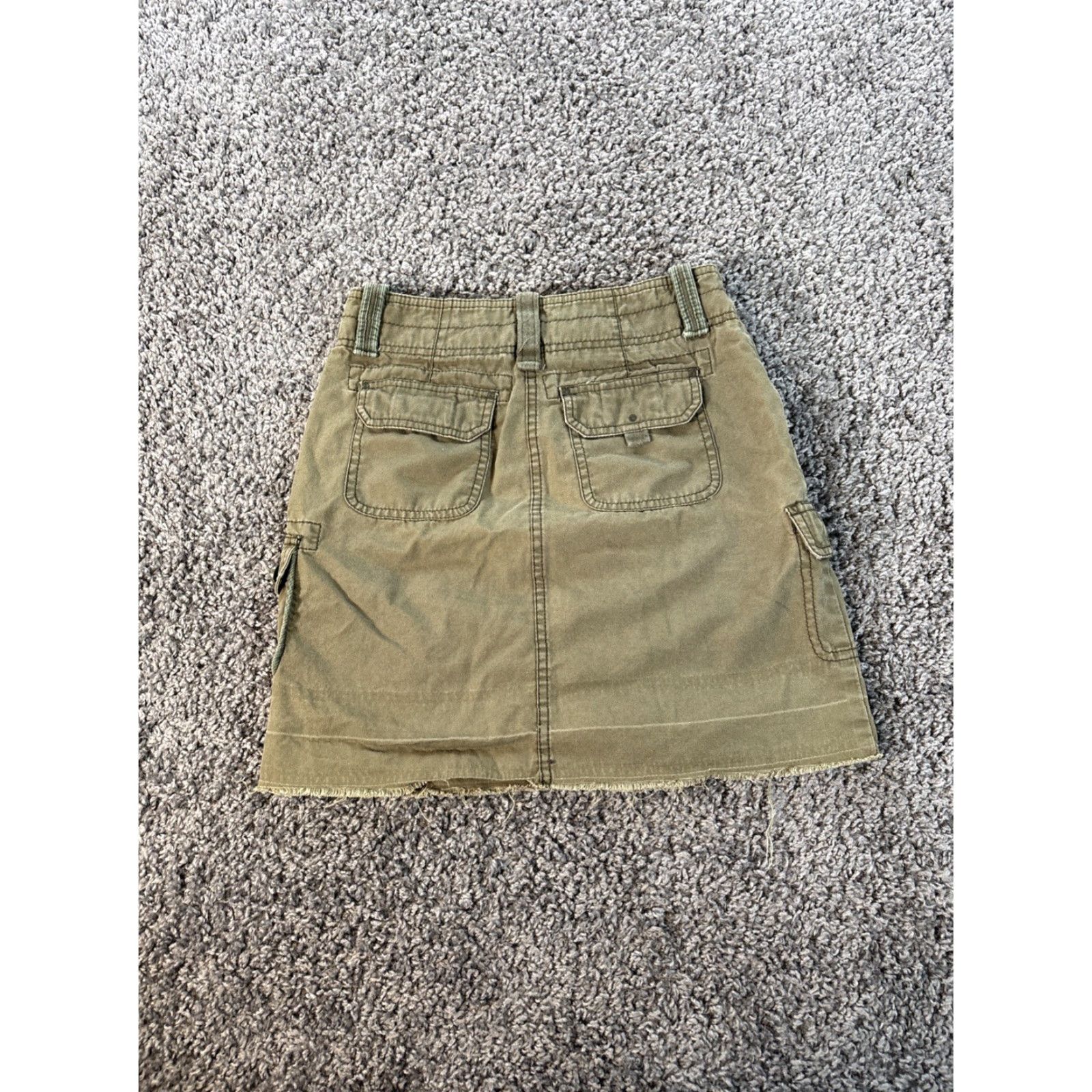 Gap VINTAGE Gap Skirt Cargo Army Green Canvas Cotton Women's 0 Short Y2K Size 25" / US 0 / IT 36 - 5 Thumbnail