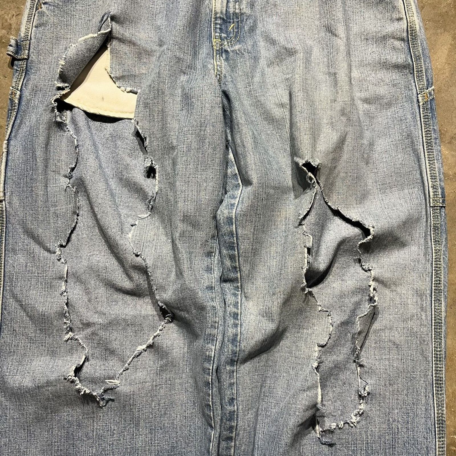 Levi's × Vintage Vintage Y2k Levi's Silver Tab Distressed Carpenter Jeans Size US 34 / EU 50 - 2 Thumbnail