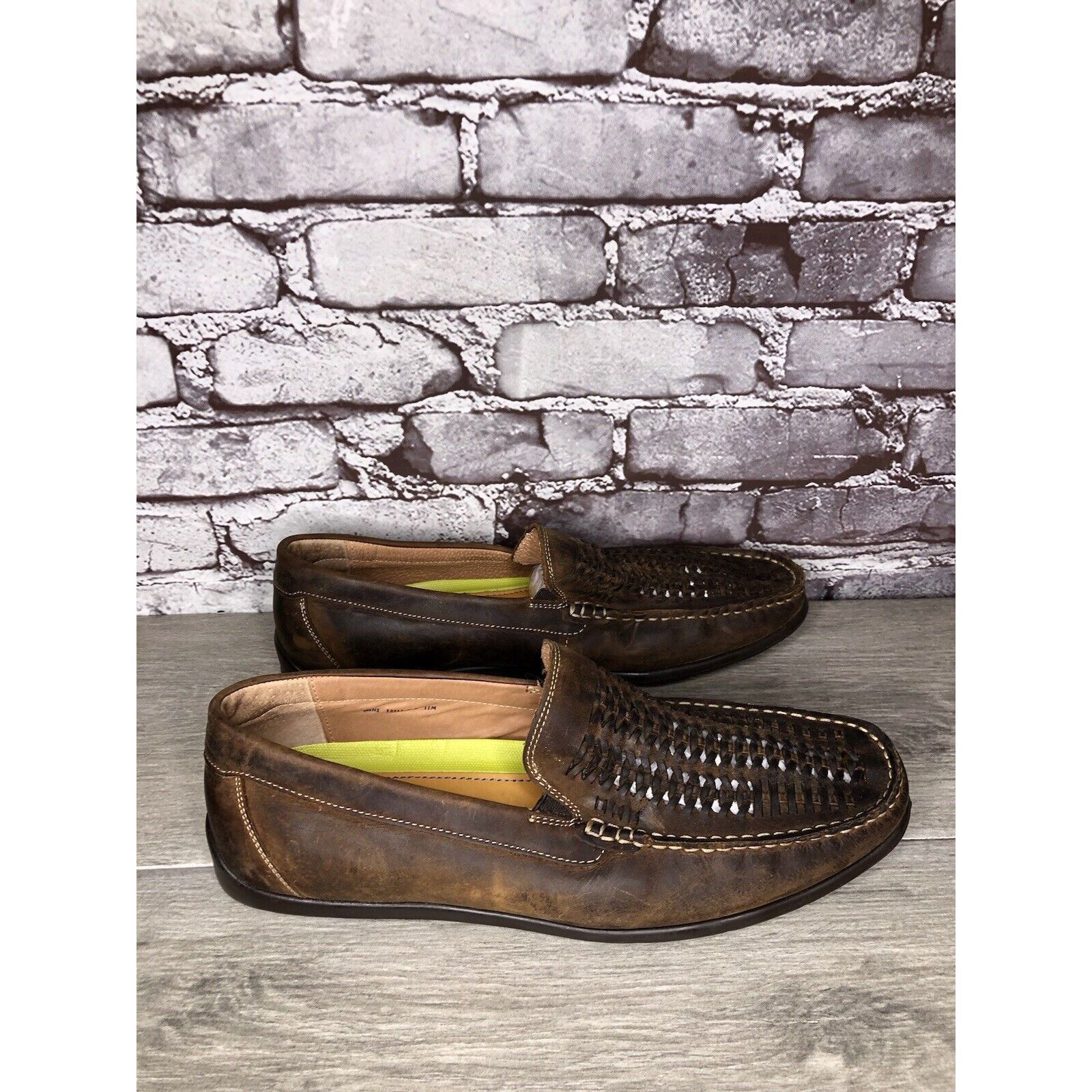 Florsheim Florsheim Brown Leather BasketWeaves Driving Shoes Men Sz 11 Size US 11 / EU 44 - 1 Thumbnail