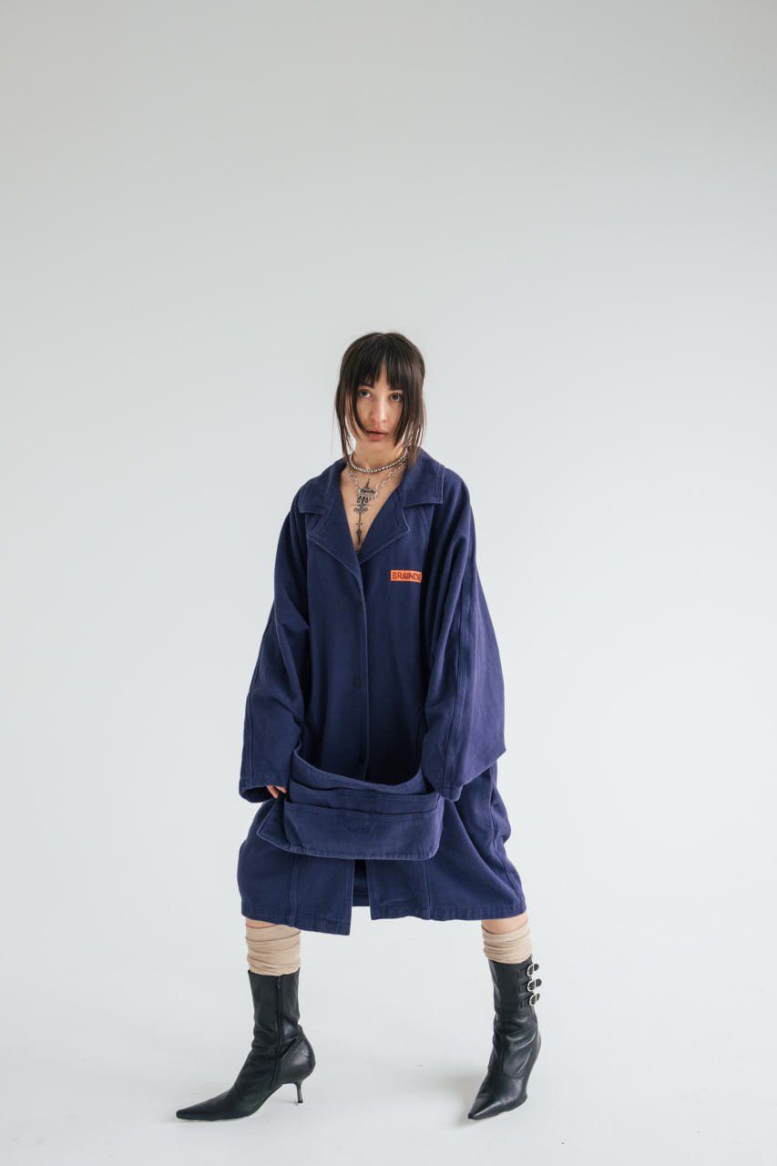 Brain Dead Brain Dead Apron Coat Navy Size L / US 10 / IT 46 - 4 Thumbnail