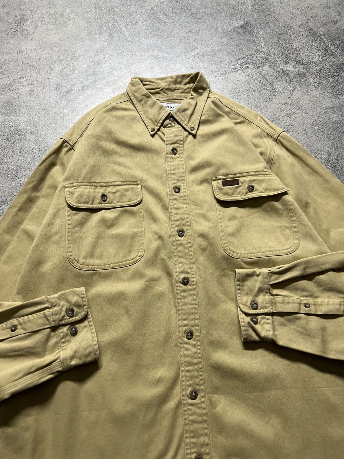Carhartt × Carhartt Wip × Vintage Vintage Y2k Carhartt Flannel Work Overshirt Jacket 00’s Size US L / EU 52-54 / 3 - 2 Thumbnail