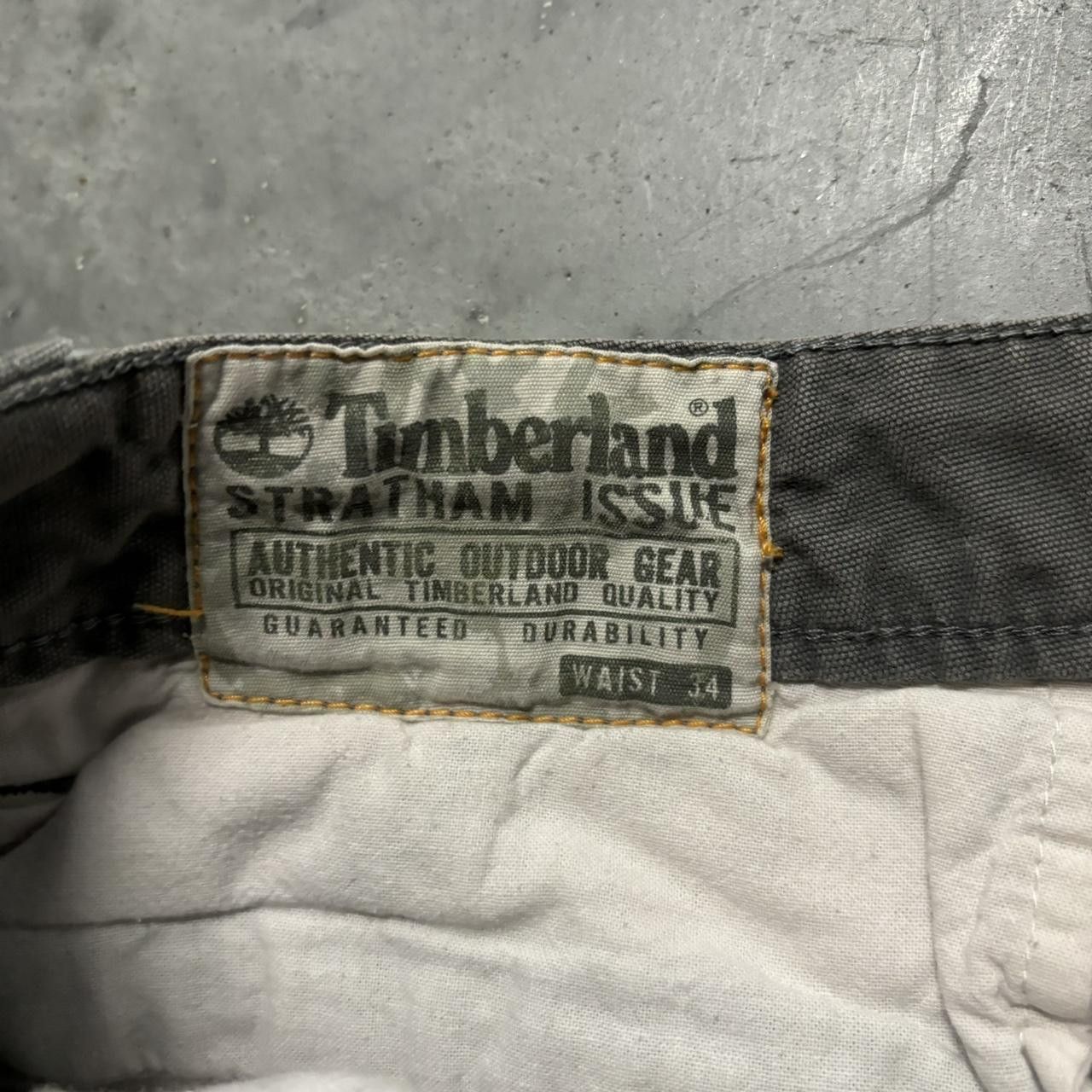 Timberland × Vintage Crazy Vintage Y2K/2000s Baggy Grunge Grey Timberland Skater Cargo Shorts! Size US 33 - 6 Thumbnail