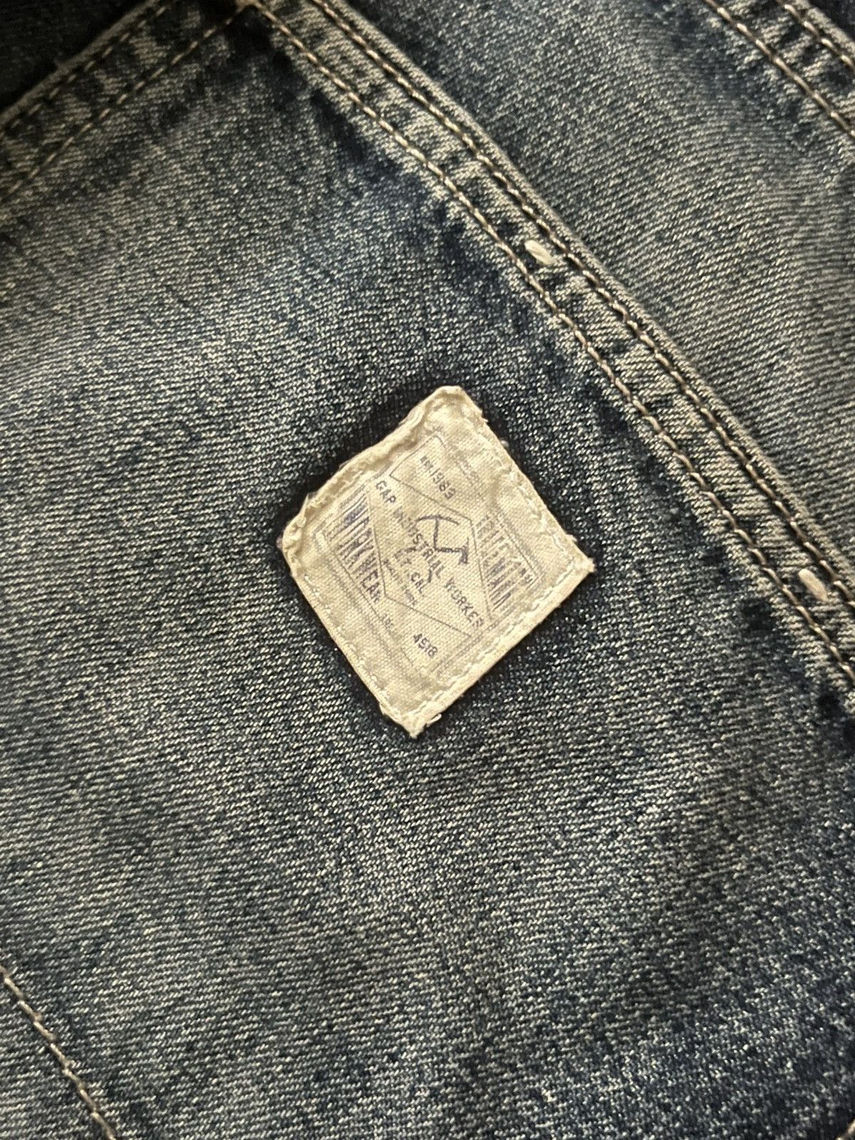 Carhartt × Gap ⚡️Workwear⚡️Vintage Gap 1969 Carpenter Dark Blue Washed Jeans Size US 34 / EU 50 - 9 Thumbnail
