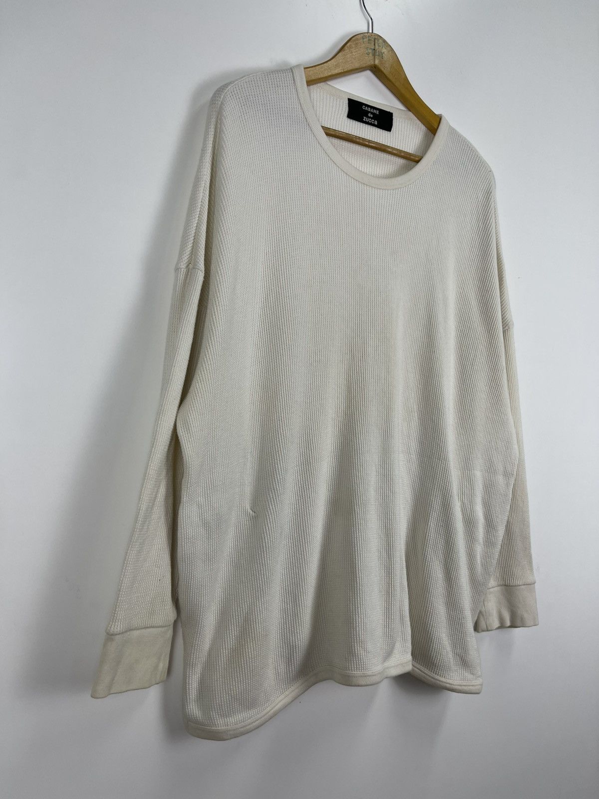 Designer Cabane De Zucca Women’s Waffle Crew Neck Longsleeve Size US M / EU 48-50 / 2 - 5 Thumbnail