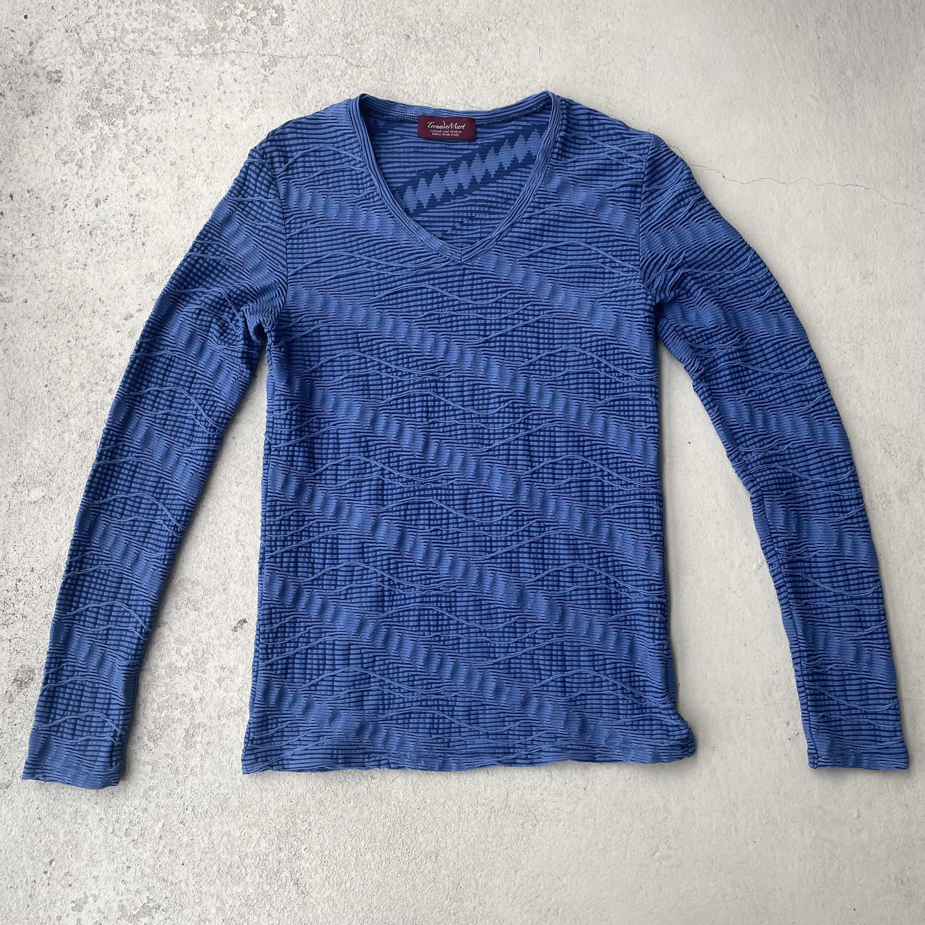 Tornado Mart 2000's Tornado Mart Japan pleated v neck long sleeve Size US M / EU 48-50 / 2 - 1 Thumbnail