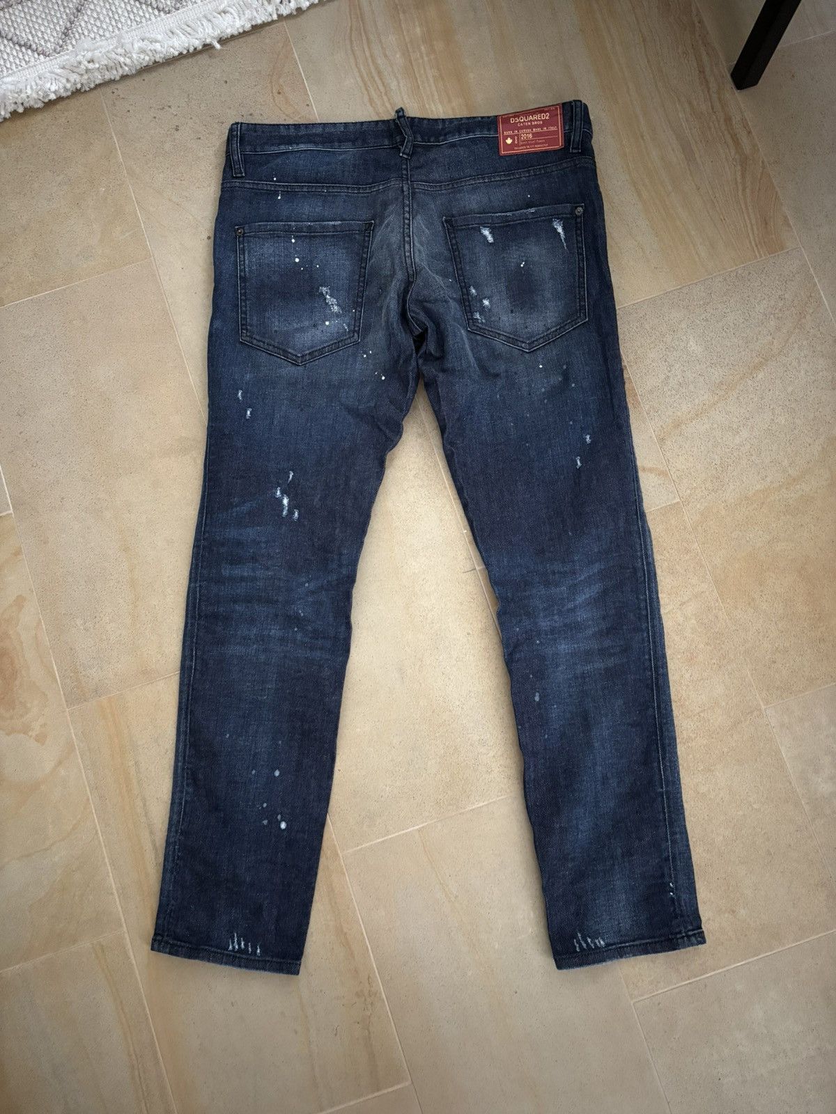 Designer × Dsquared2 DSQUARED2 DISTRESSED CLEMENT JEANS Size US 34 / EU 50 - 2 Thumbnail