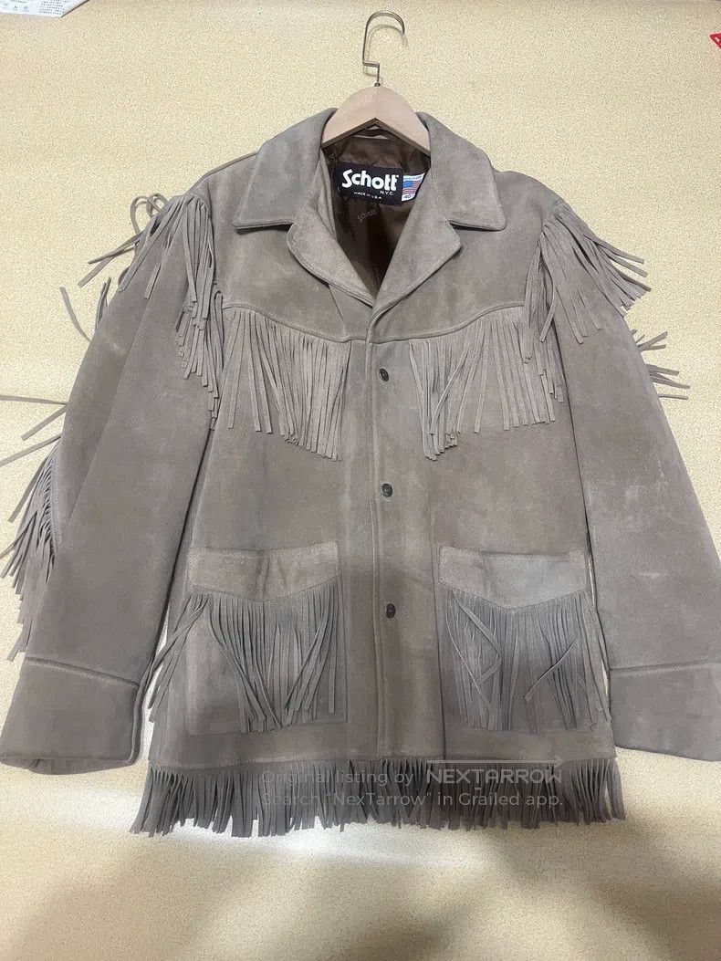 Schott Schott Fringed streamers, suede leather jackets, jackets, Size US XL / EU 56 / 4 - 1 Thumbnail
