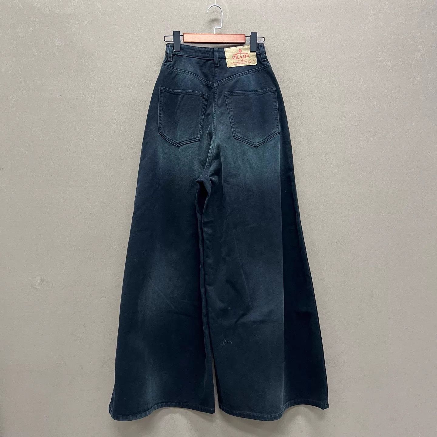 Prada Prada NWT Black Washed Wide-Leg Jeans Women's 25 Size 25" / US 0 / IT 36 - 2 Thumbnail