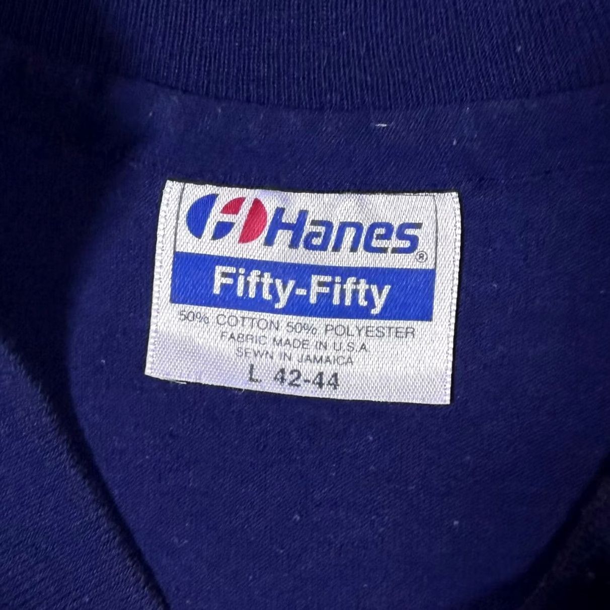 Hanes VINTAGE Hanes Beale Street Memphis Police USA Navy Blue Single Stitch T-Shirt Large Mens Short Sleeve Round Neck 1990s Size US L / EU 52-54 / 3 - 3 Thumbnail