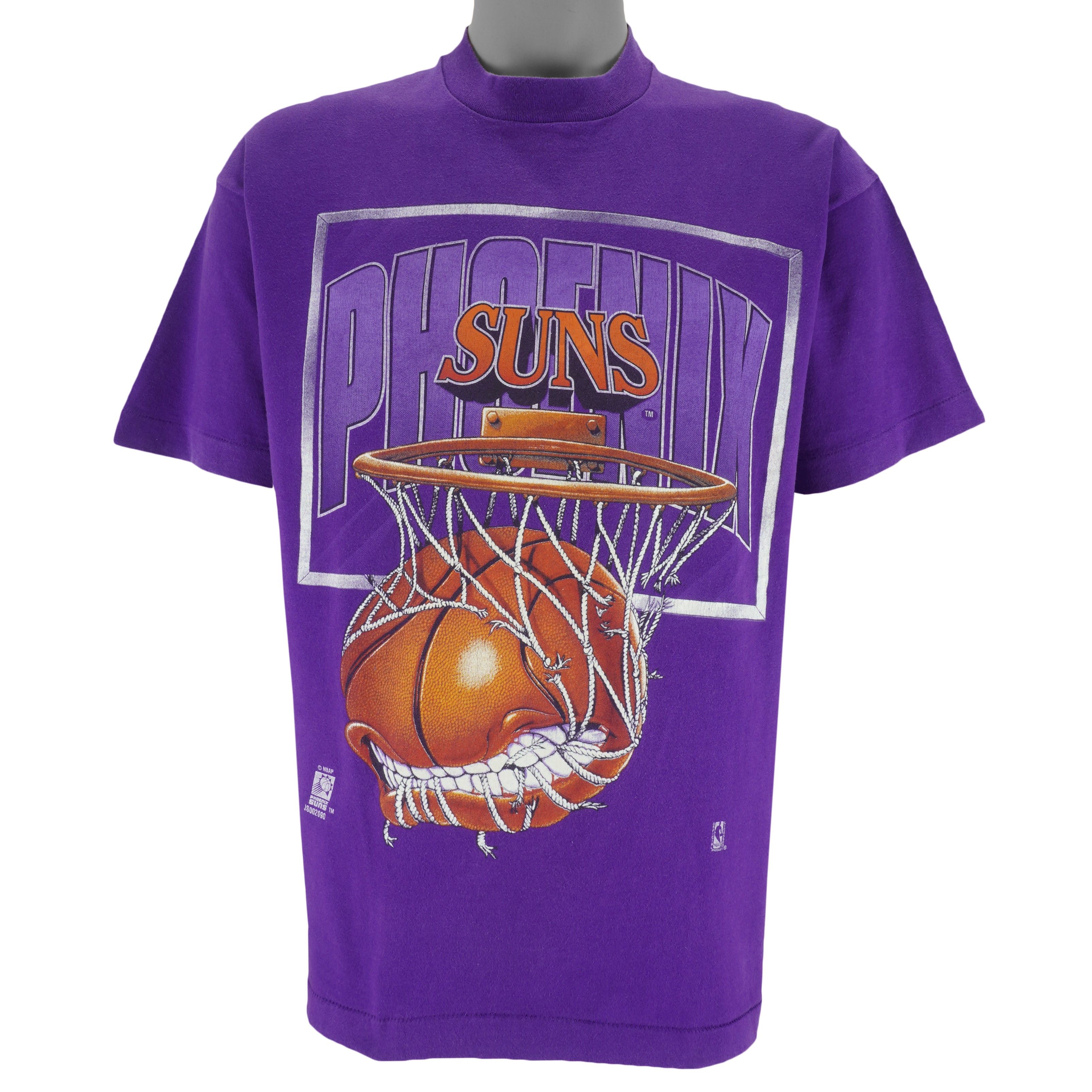 NBA Phoenix Suns Hoop & Net Single Stitch T-Shirt 1990s Size US L / EU 52-54 / 3 - 1 Thumbnail