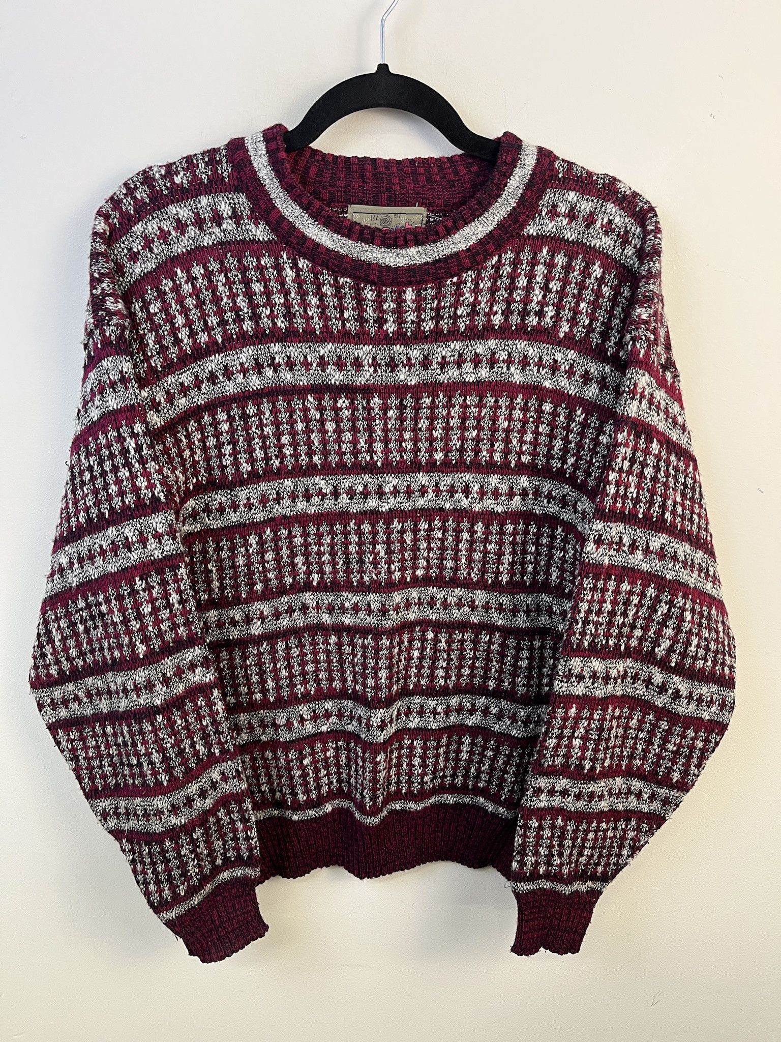 Vintage Vintage Knit Sweater 1990s Thick Knit Magnet Crimson Static Knit Sweater Size S Size US S / EU 44-46 / 1 - 1 Thumbnail