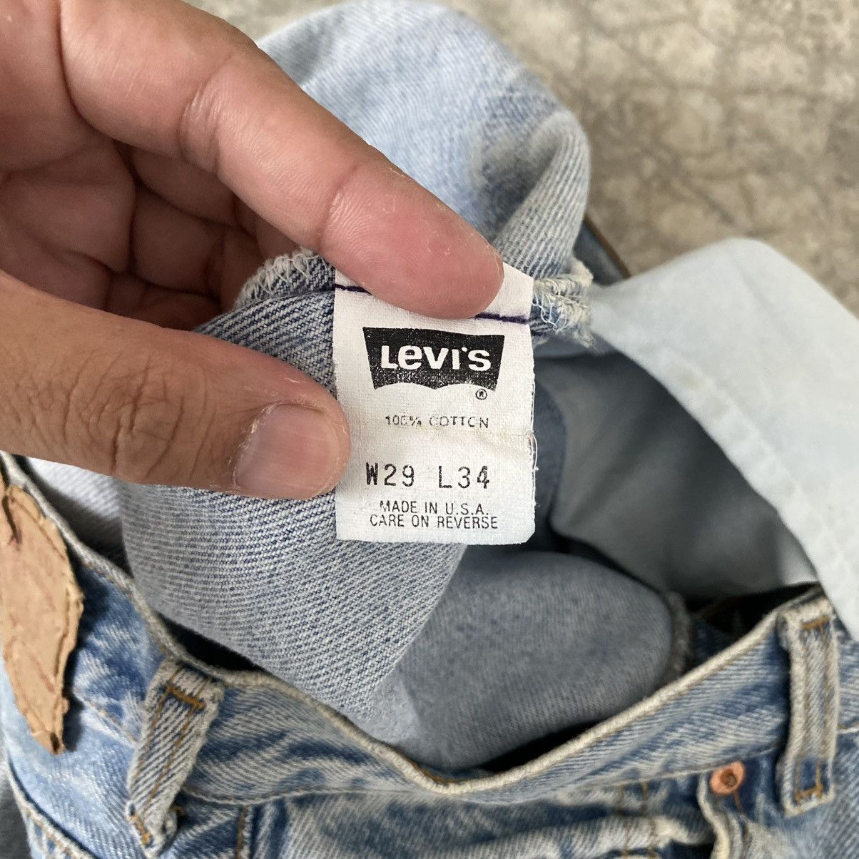 Levi's Size 29x32.5 Vintage 1993 Levis 501 Light Blue Denim Jeans Size US 29 - 17 Thumbnail