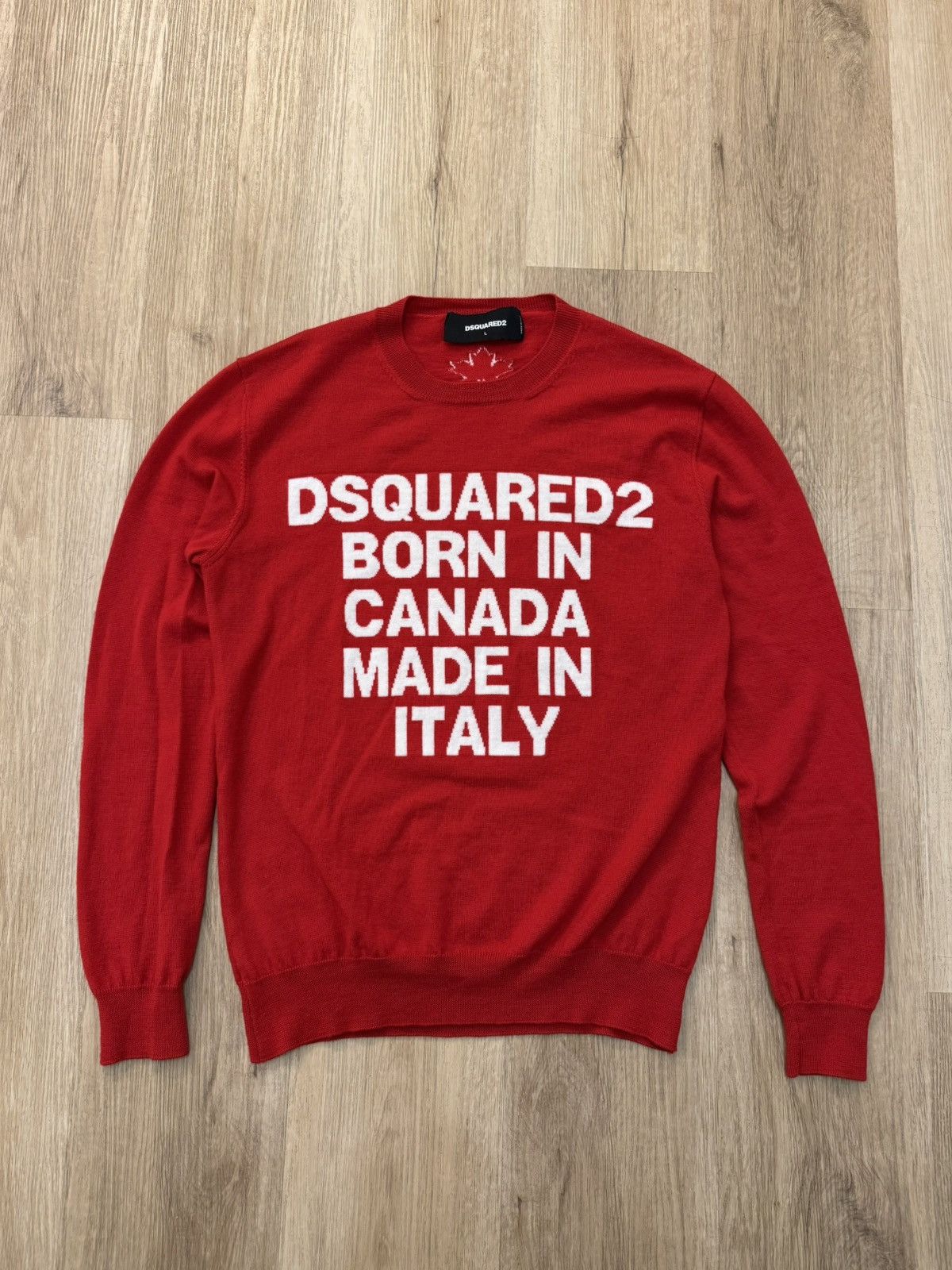 Dsquared2 Dsquared2 Born in Canada Made in Italy Wool Sweater M/L Size US L / EU 52-54 / 3 - 1 Thumbnail