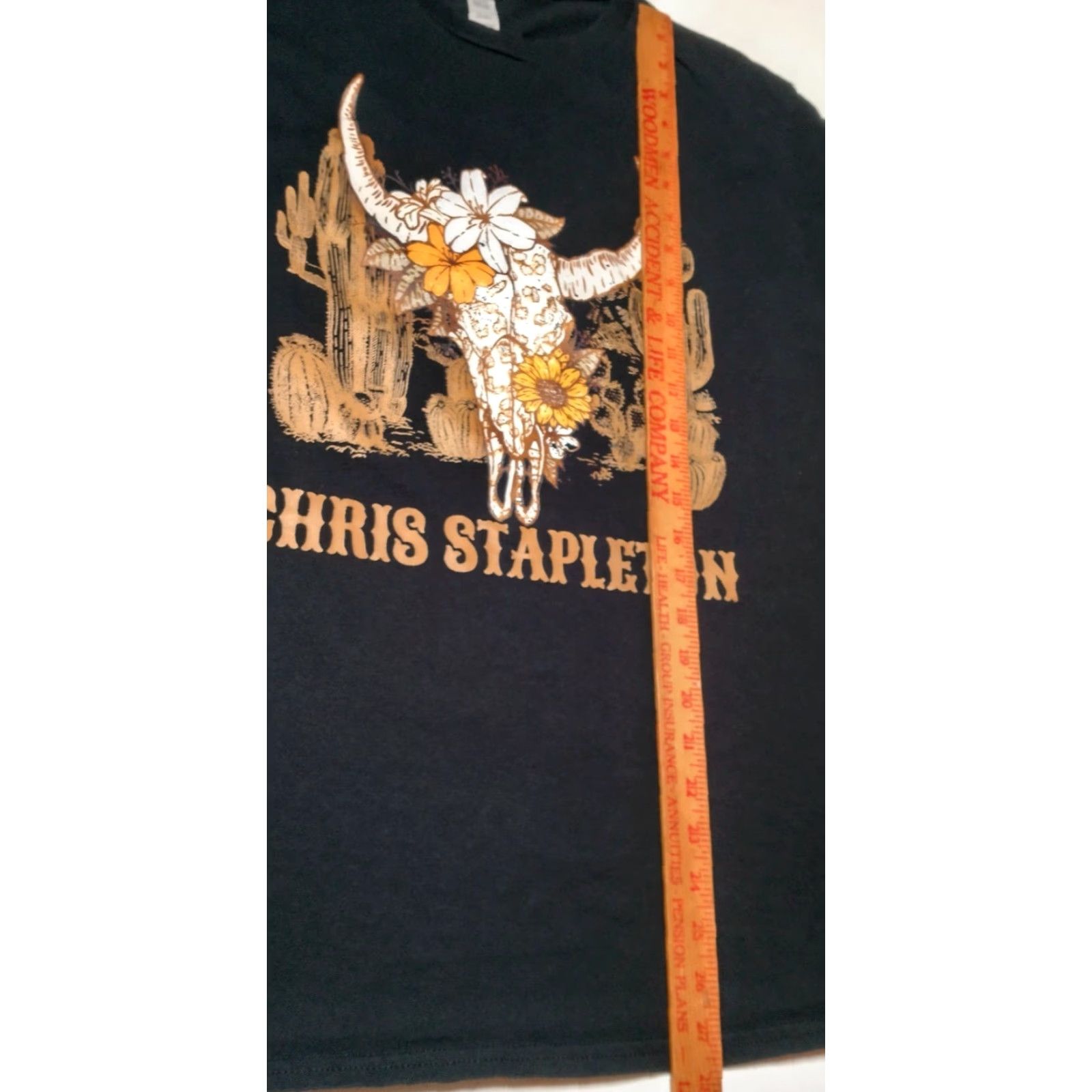 Gildan Chris Stapleton Tour Shirt L All American Road Show Black Desert Skull Cactus Shirt Men Size US L / EU 52-54 / 3 - 6 Thumbnail