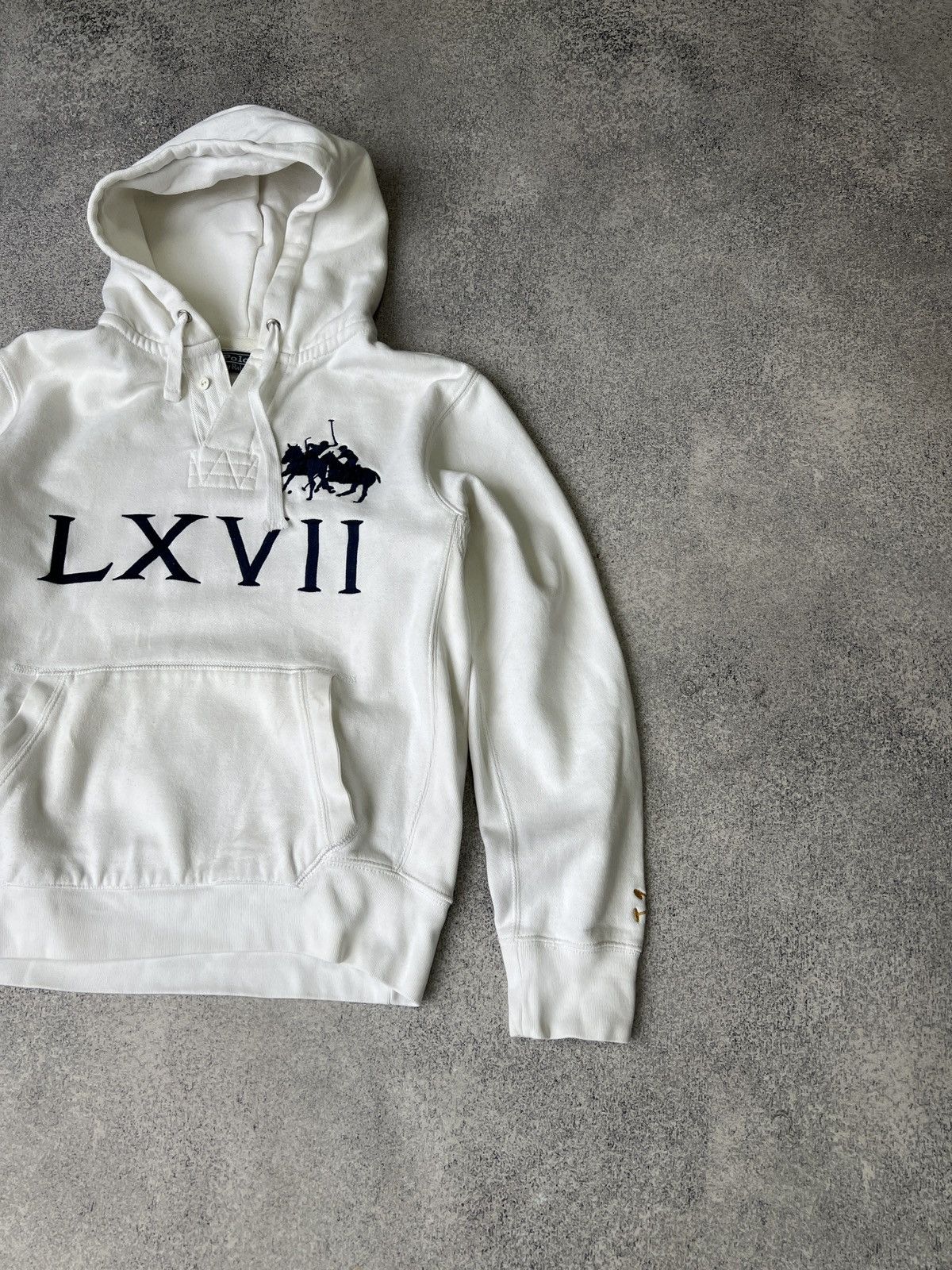Polo Ralph Lauren × Vintage Vintage Polo Ralph Lauren PRL White Women’s Hoodie 3LXVII Size L / US 10 / IT 46 - 3 Thumbnail