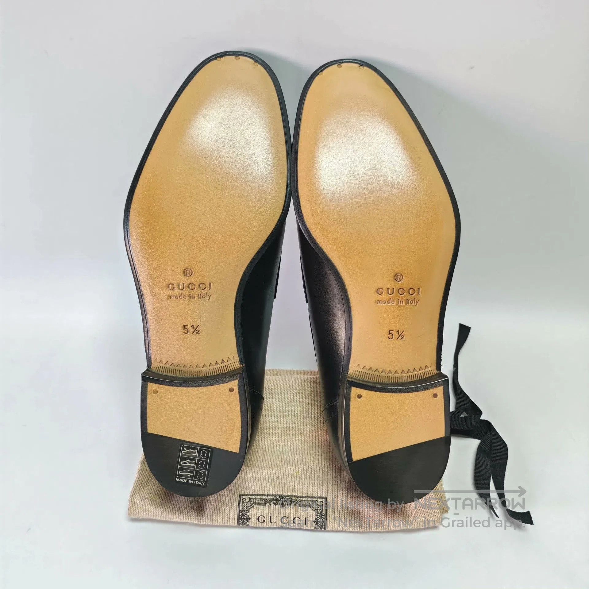 Gucci Gucci Men's Black Leather Loafers. Size US 6.5 / EU 39-40 - 7 Thumbnail