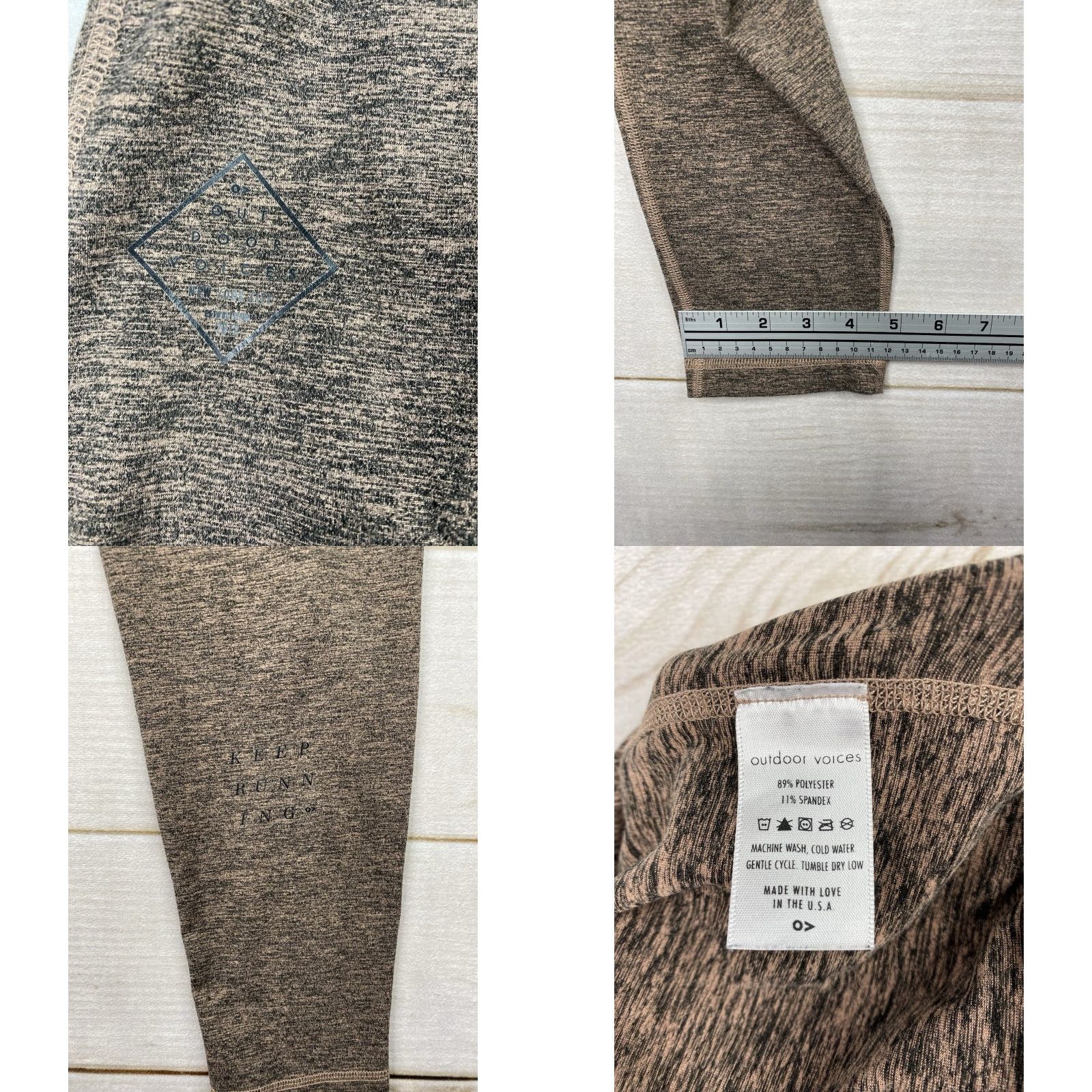 Outdoor Voices Outdoor Voices Jogger Pants Womens XL Brown Heather High Rise Drawstring Pull On Size 40" / US 18 - 8 Thumbnail