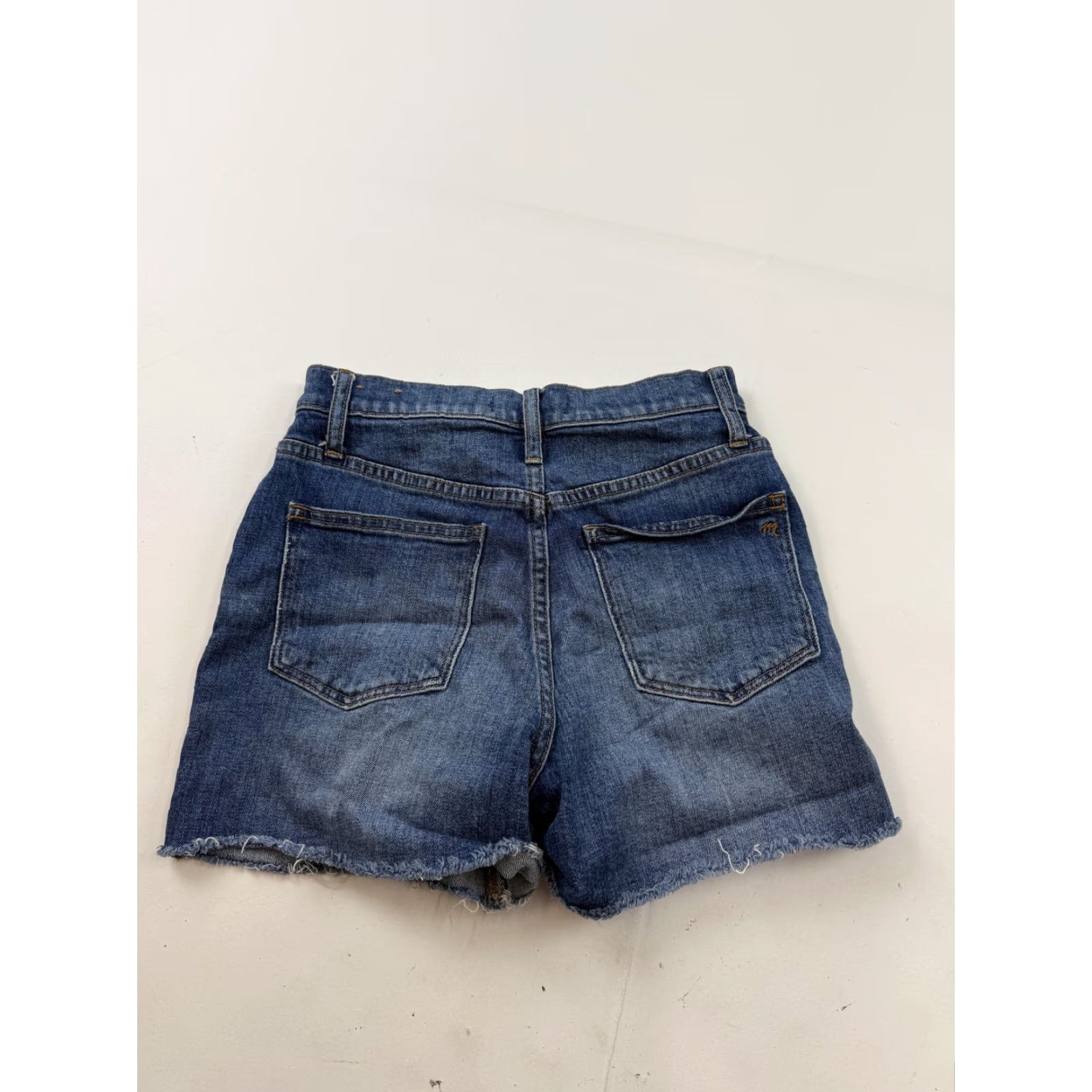 Madewell Madewell Shorts Womens 24 Blue Denim Cutoff Raw Hem Stretch 5 Pocket Casual Continuous Size 42" / US 20 - 6 Thumbnail