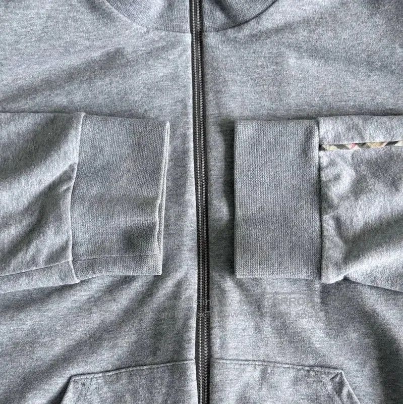 Burberry Burberry Gray Cotton Zip-Up Men's Jacket. Size US L / EU 52-54 / 3 - 5 Thumbnail