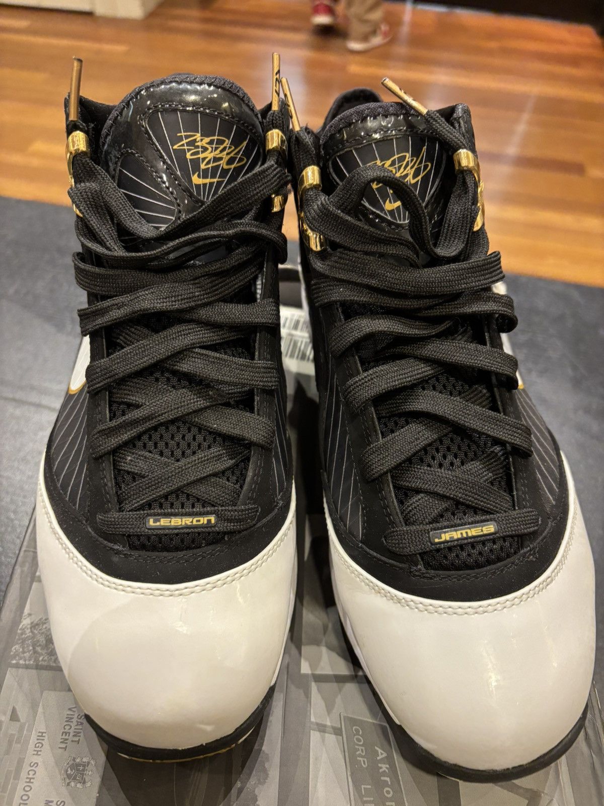 Nike Lebron 7 ‘Black White Metallic Gold’ Size US 10.5 / EU 43-44 - 4 Thumbnail
