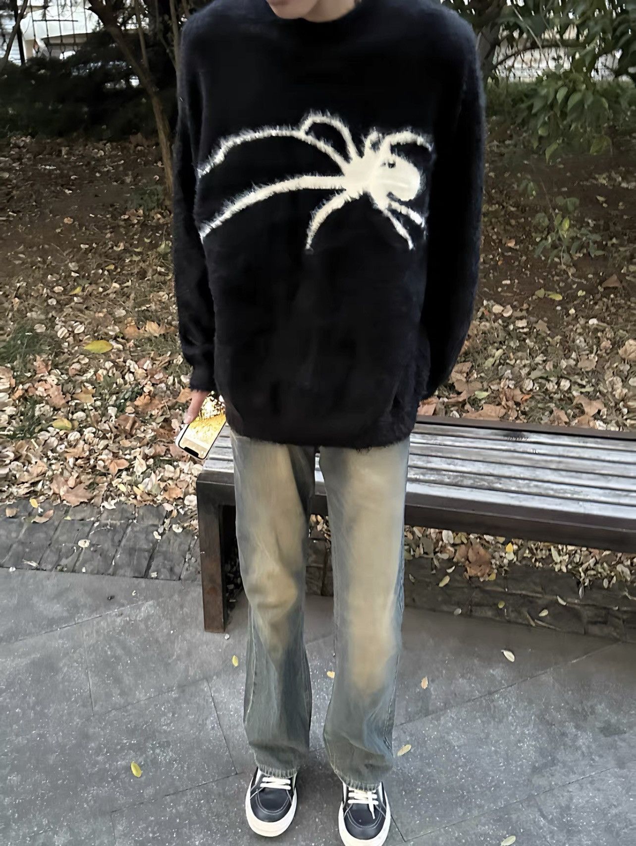Japanese Brand Y2K Japan Spider Mohair Sweater (L) Size US L / EU 52-54 / 3 - 2 Thumbnail