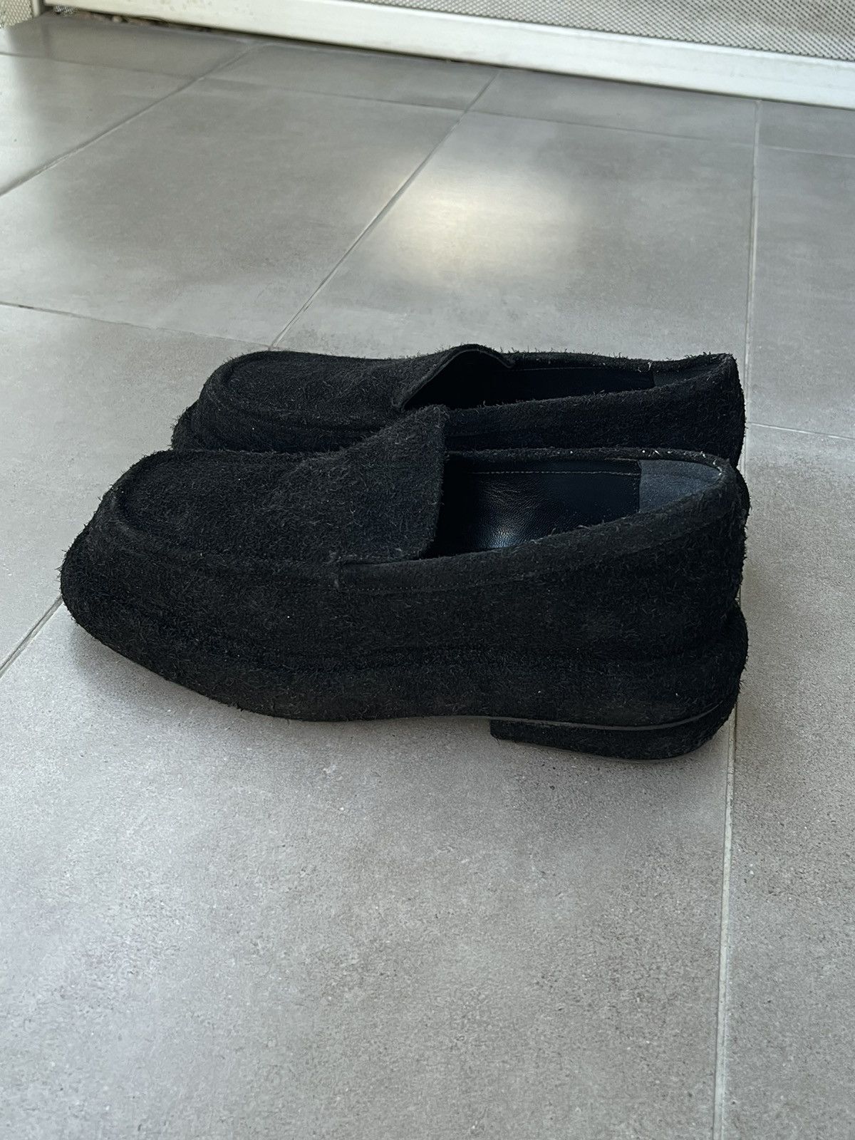 Eckhaus Latta !DS! FW23 Eckhaus Latta Stacked M Black Suede Loafers Size US 11 / EU 44 - 10 Thumbnail
