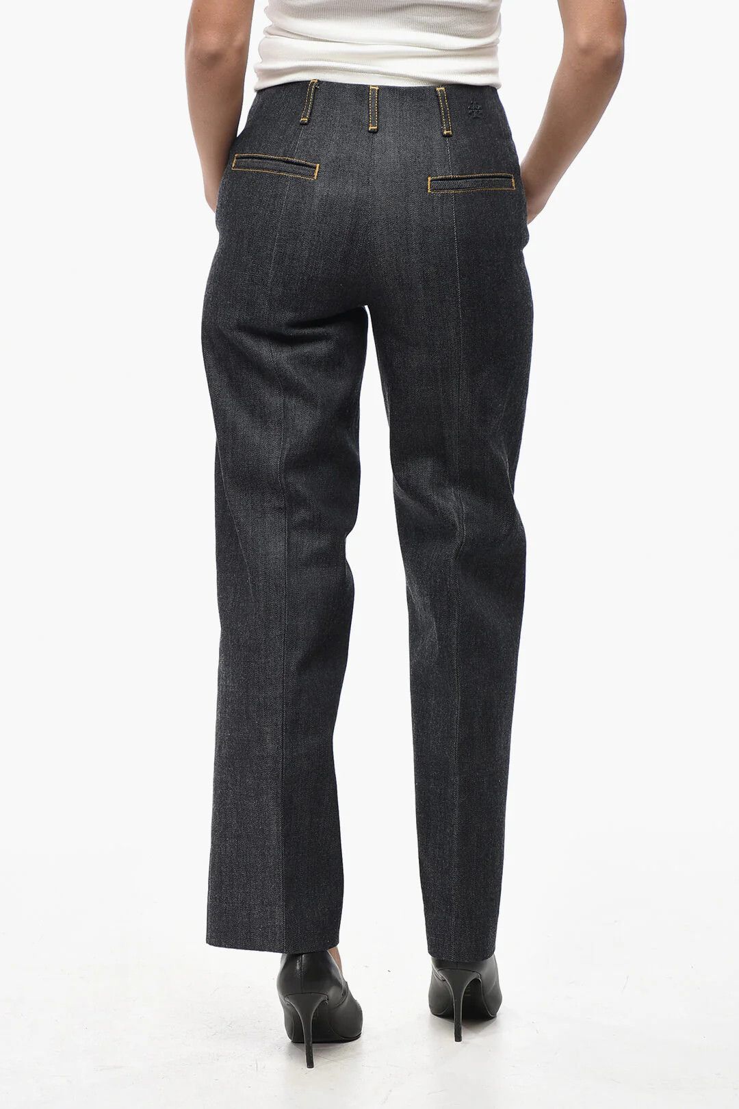 Tory Burch og1mm0426 4-Pocket Straight-Leg Jeans in Blue Size 28" / US 6 / IT 42 - 2 Thumbnail