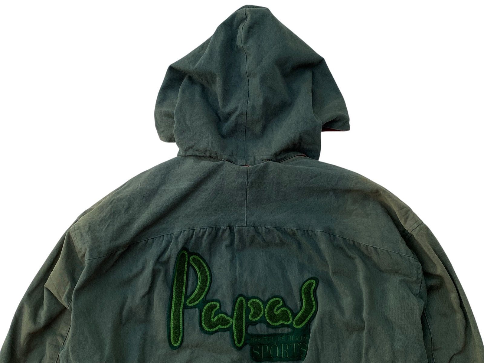 Japanese Brand Vtg Papas Sport Jacket Big Logo ( Faded Green ) Size US L / EU 52-54 / 3 - 3 Thumbnail