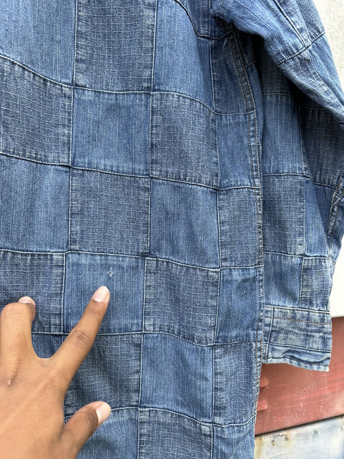 Vintage 👹Vintage Cany Jeans Patchwork Button Down Jacket Size US L / EU 52-54 / 3 - 9 Thumbnail