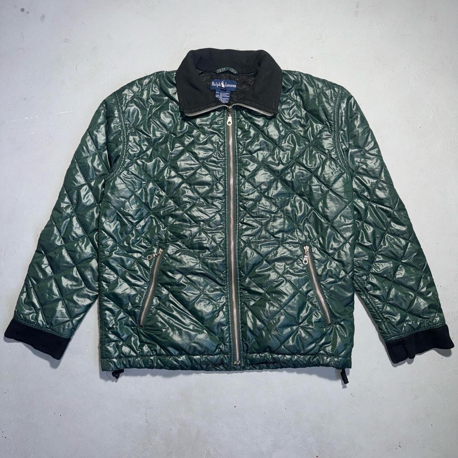 Ralph lauren green quilted puffer