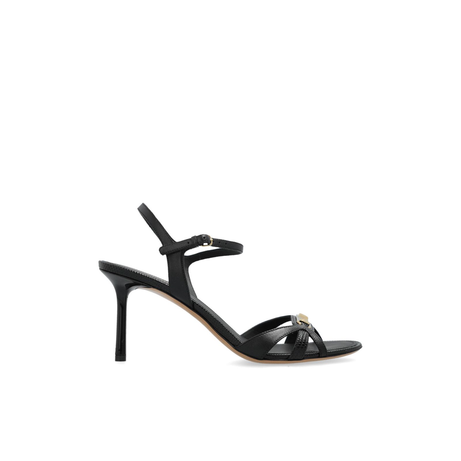 FERRAGAMO Dasy Black Leather 70mm Heel Mules New & Authentic