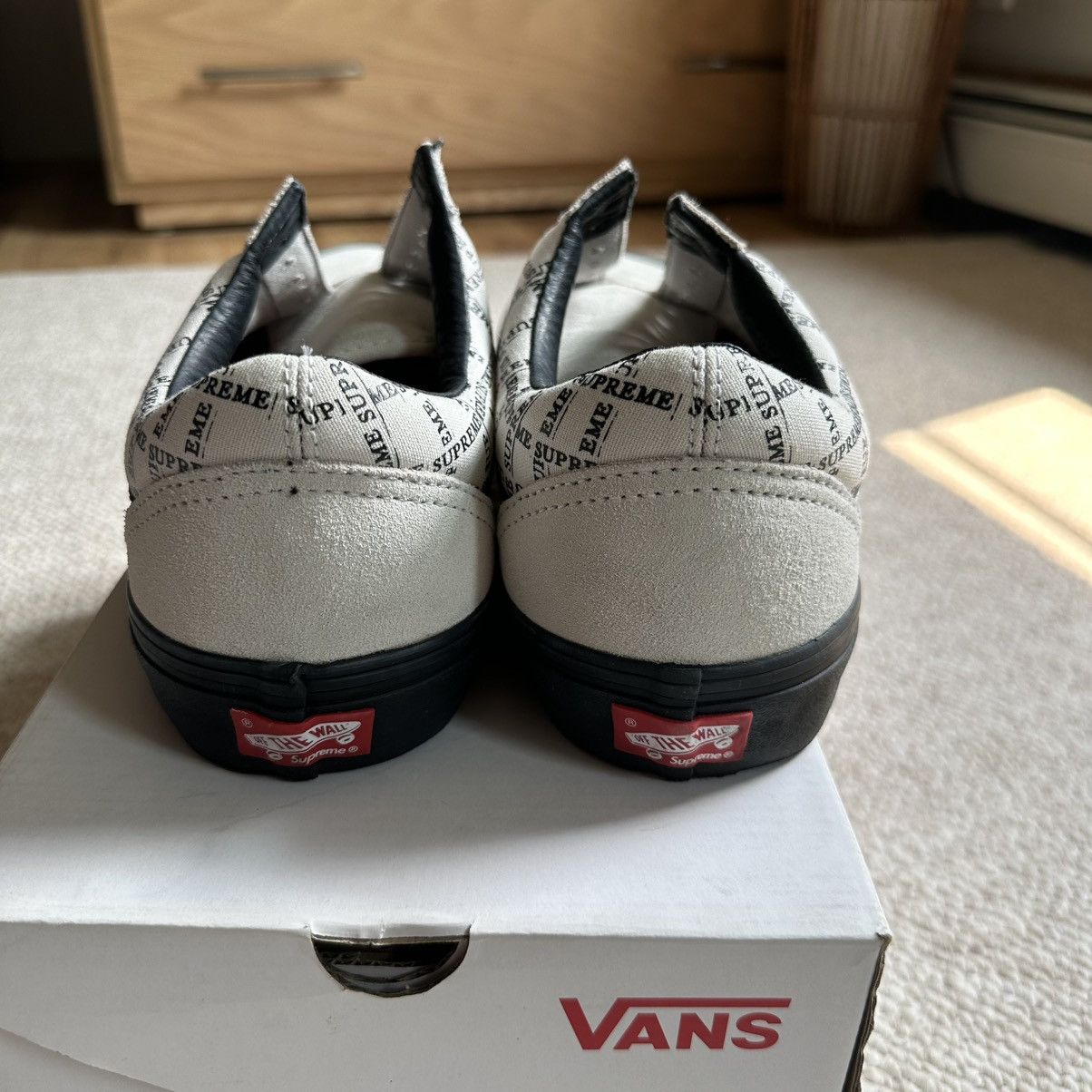 Supreme × Vans Supreme Old Skool Pro “Grid White” Sneakers Size US 12 / EU 45 - 6 Thumbnail