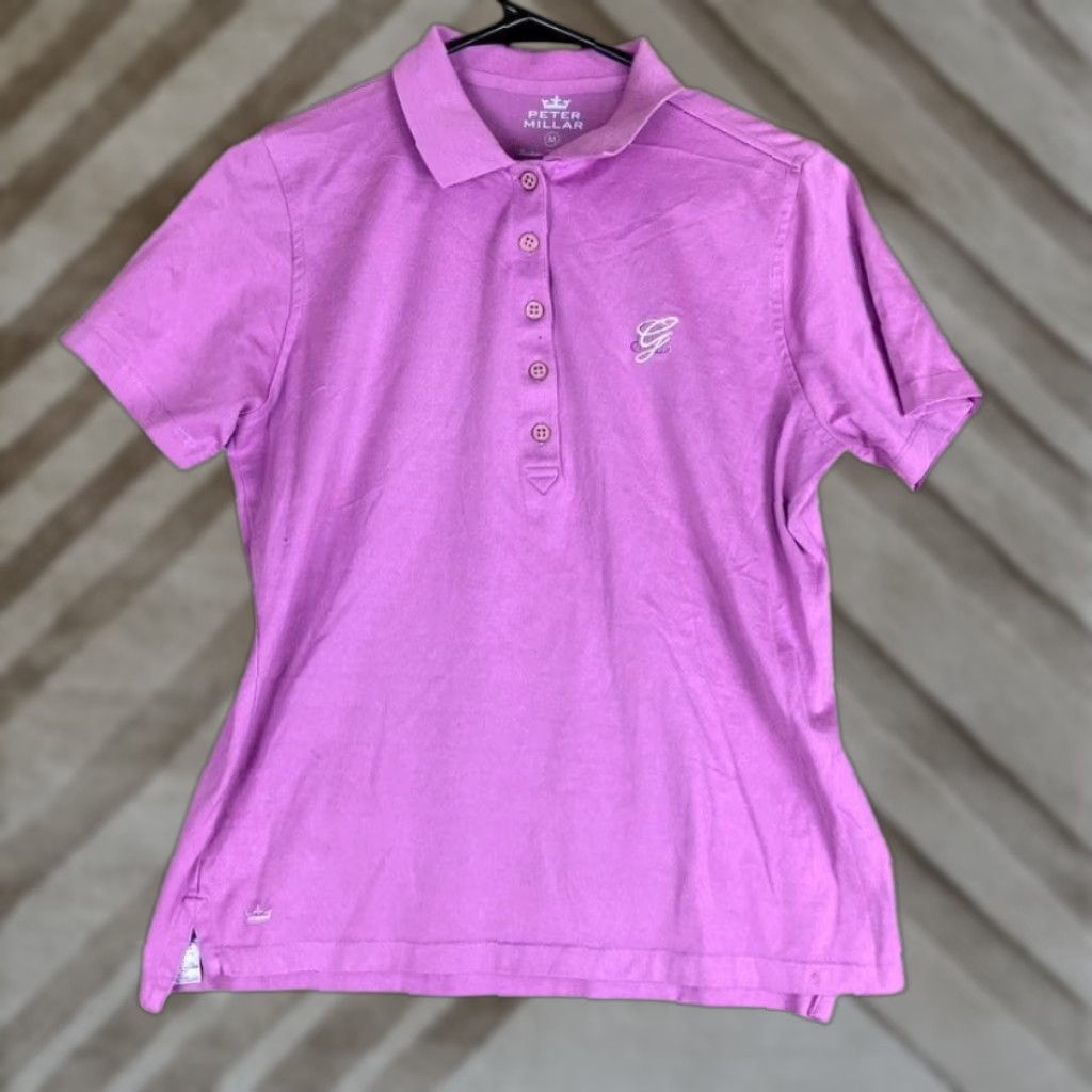 Peter Millar Peter Millar Womens Shirt Purple Crown Polo Short Sleeve Medium Casual Workwear Glance: Preppy, Athletic, Normcore Women’s Polo Size M / US 6-8 / IT 42-44 - 1 Thumbnail