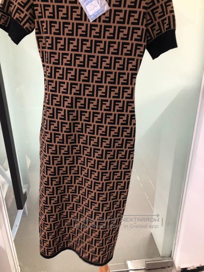 Fendi Fendi All-Print Dress Size XS / US 0-2 / IT 36-38 - 3 Thumbnail