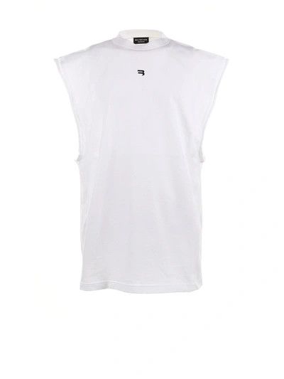 image of Balenciaga O1Mt1Gz0524 Sleeveless T-Shirt In White, Men's (Size Small)