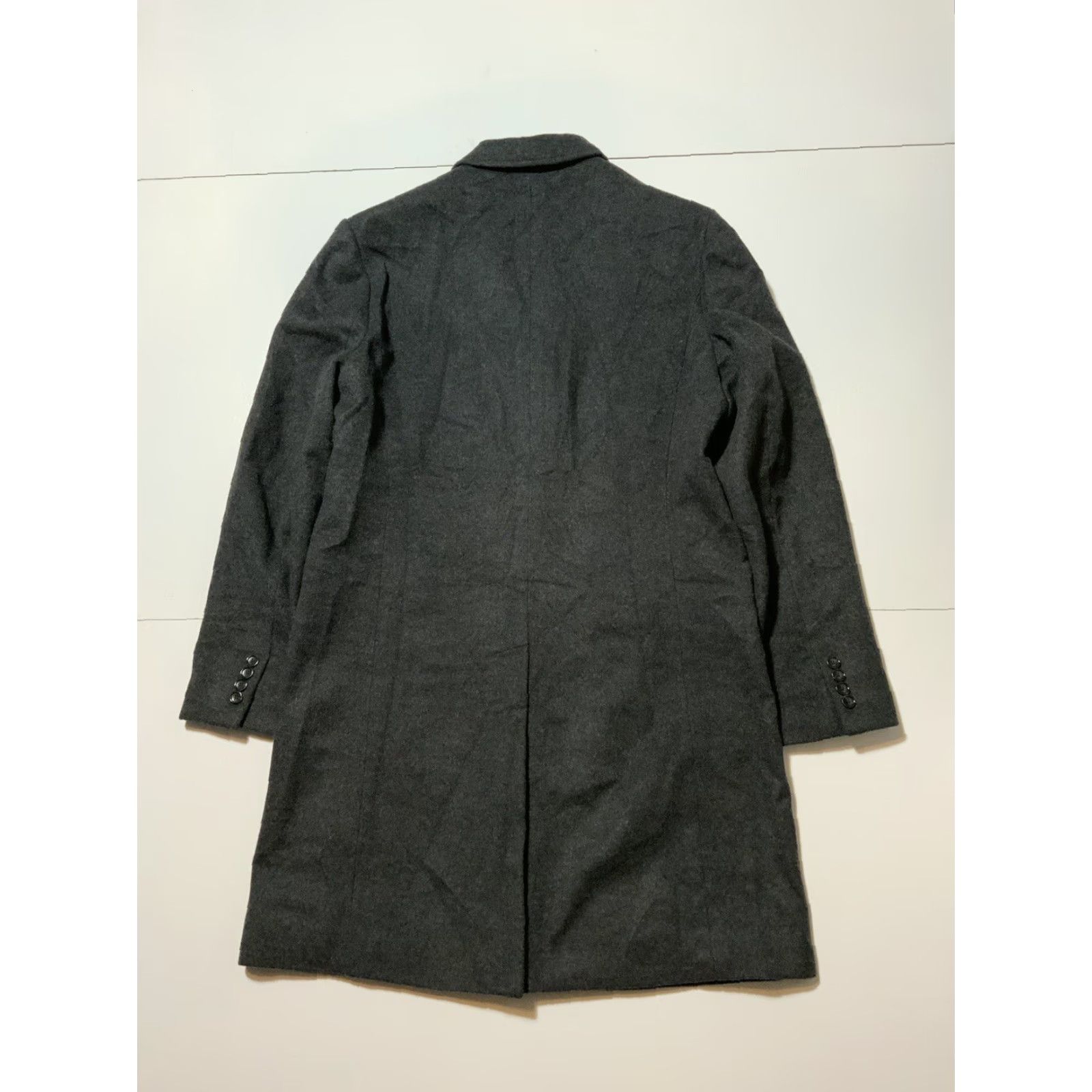 J.Crew VINTAGE J.CREW Overcoat Coat Mens 42L Charcoal Grey Wool Cashmere Long 95% Wool 5% Cashmere 05660 HO 2015 Size US XS / EU 42 / 0 - 2 Thumbnail