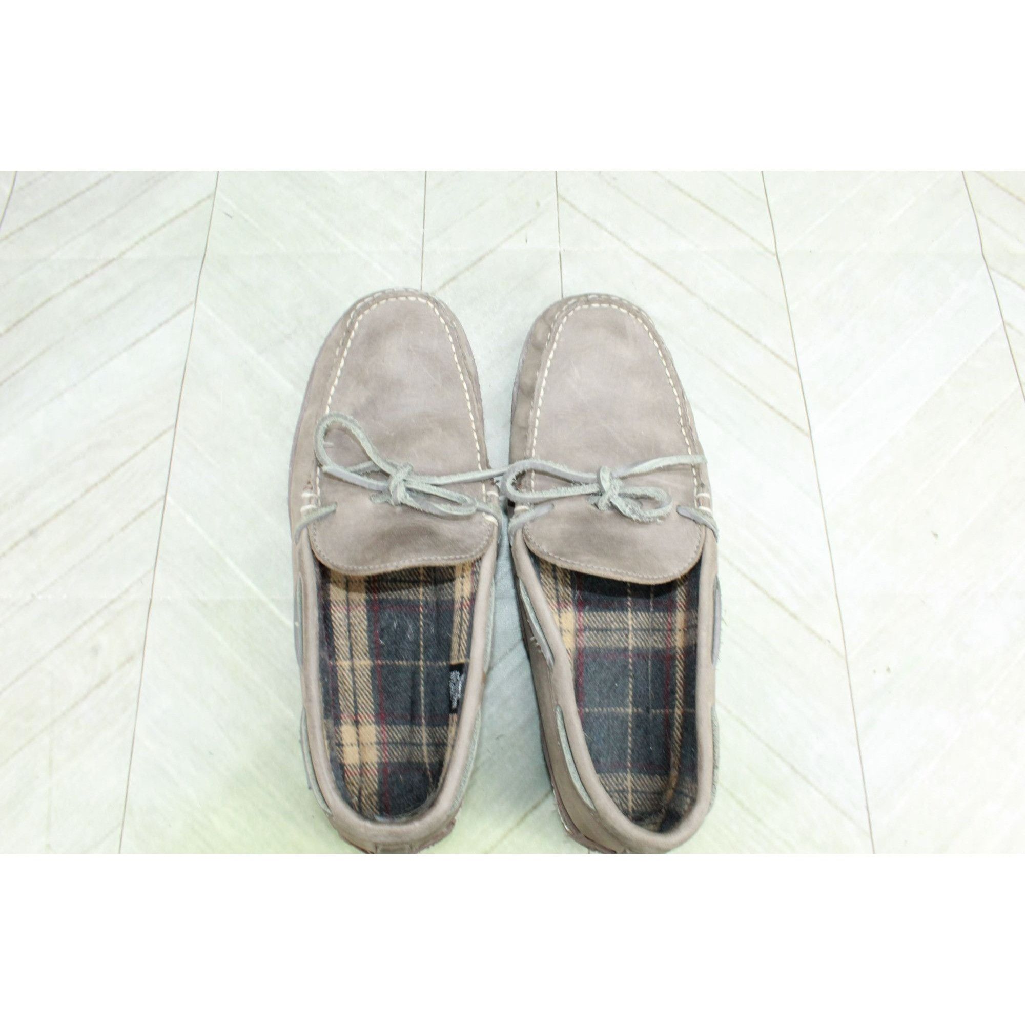 L.L. Bean × Leather LL Bean Mens Flannel-Lined Comfort Handsewn Slippers Size US 10 / EU 43 - 7 Thumbnail
