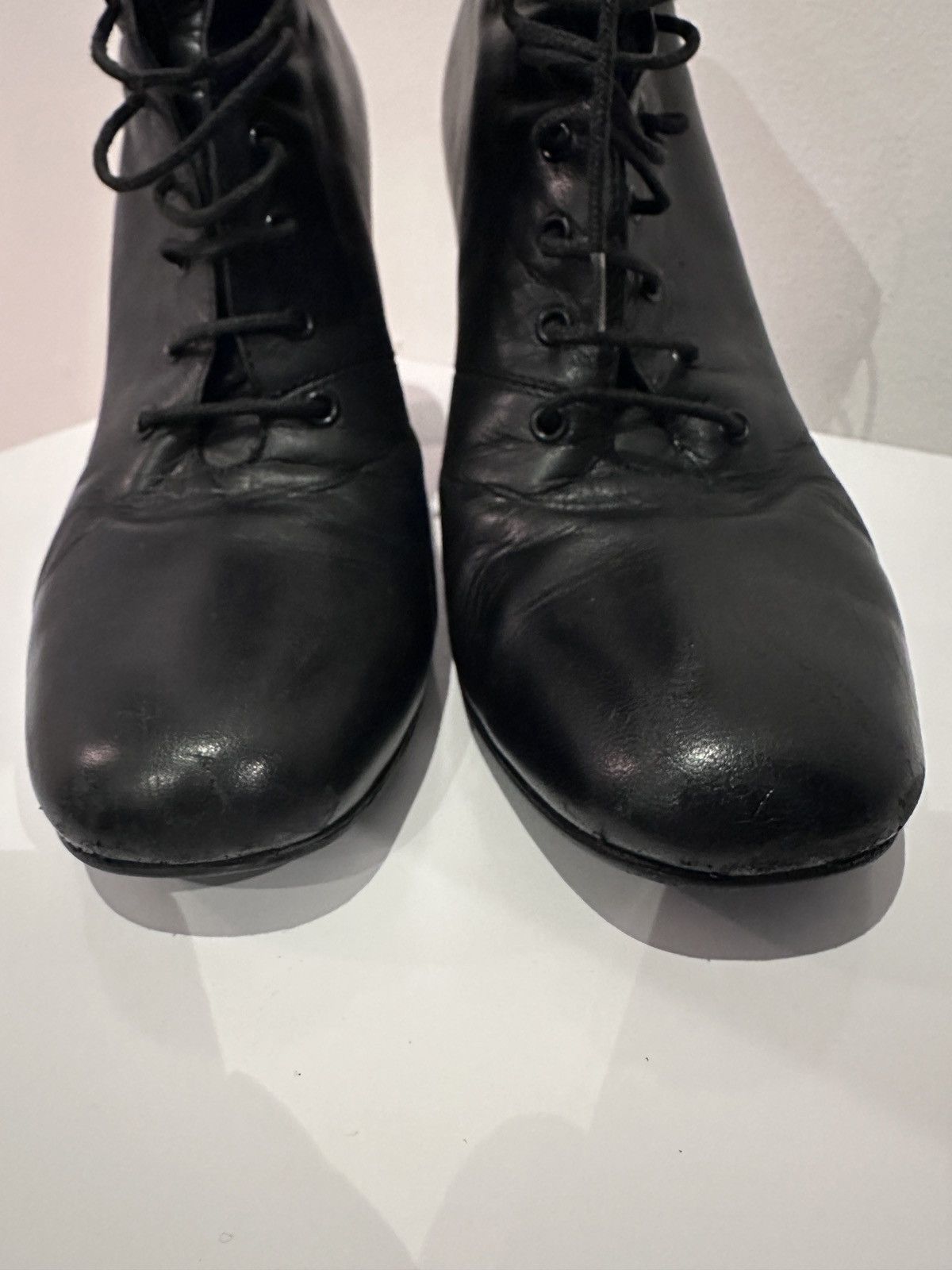 Saint Laurent Paris Saint Laurent Paris “Babies” 90 Leather Lace-Up Boots IT 39 Size US 9 / IT 39 - 5 Thumbnail