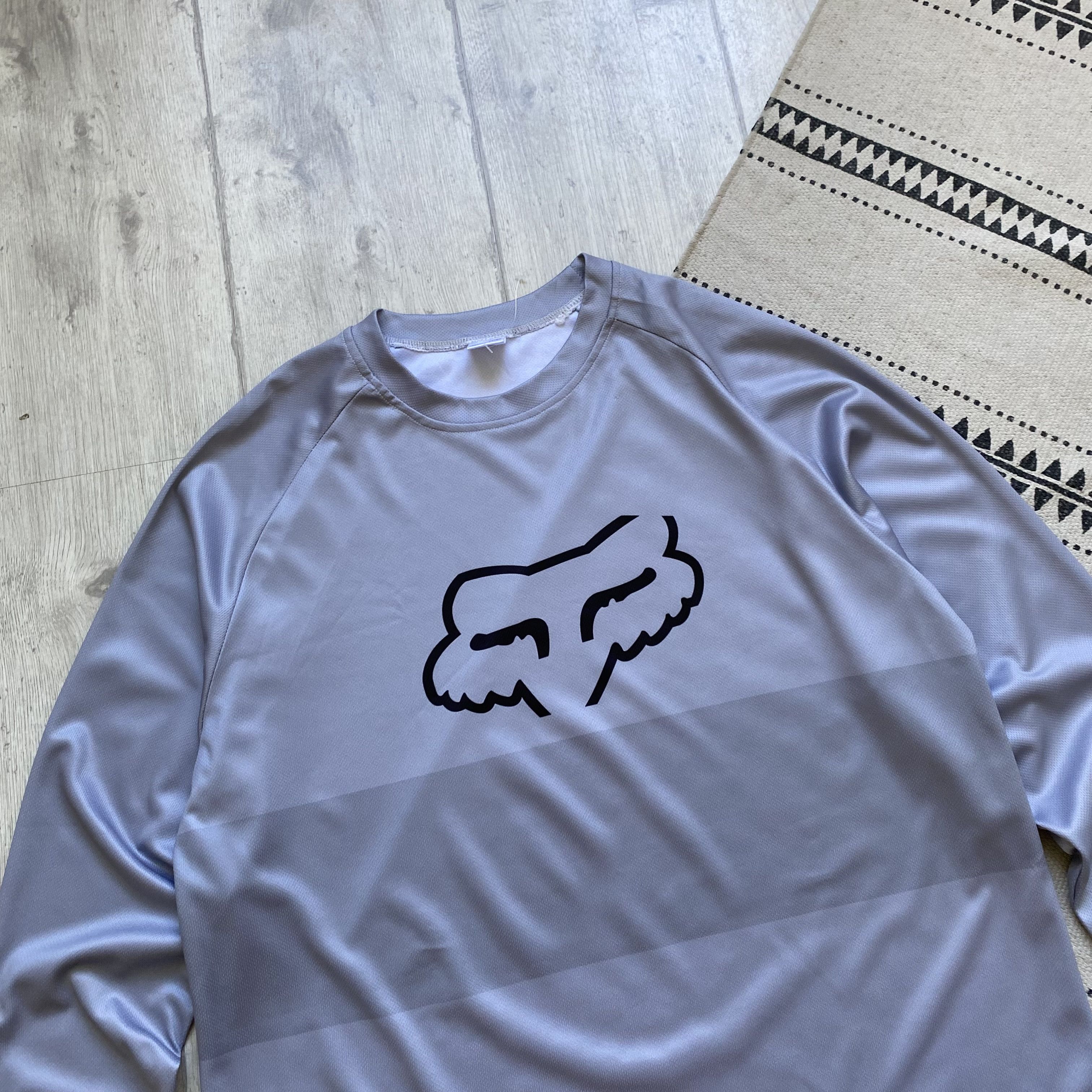 Fox Racing 🦊 Fox Racing jersey Moto longsleeve Y2K Gray Size US M / EU 48-50 / 2 - 3 Thumbnail