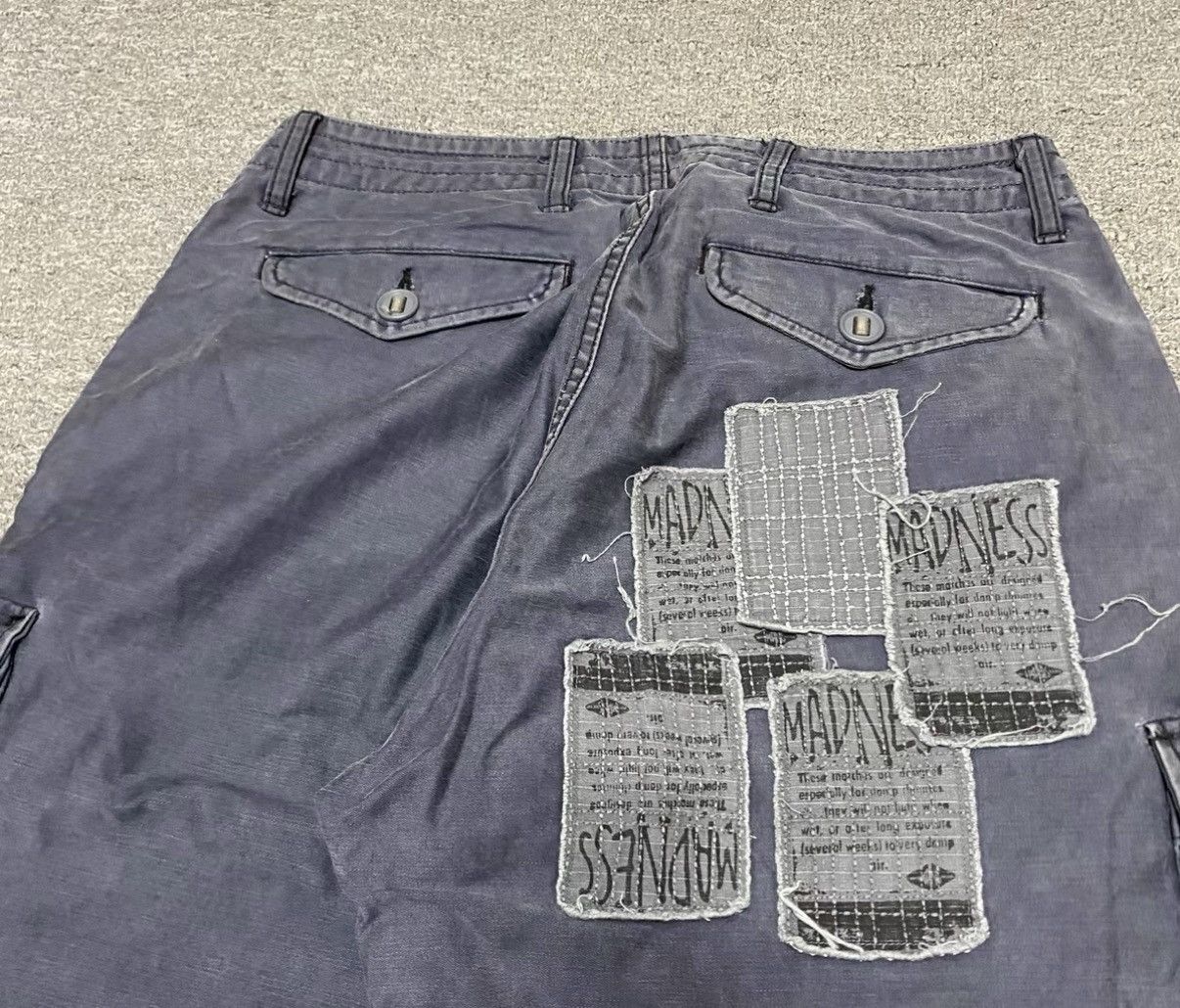 Madness MADNESS 19SS Made in Japan Washed Patch Cargo Pants J16 Size US 34 / EU 50 - 3 Thumbnail