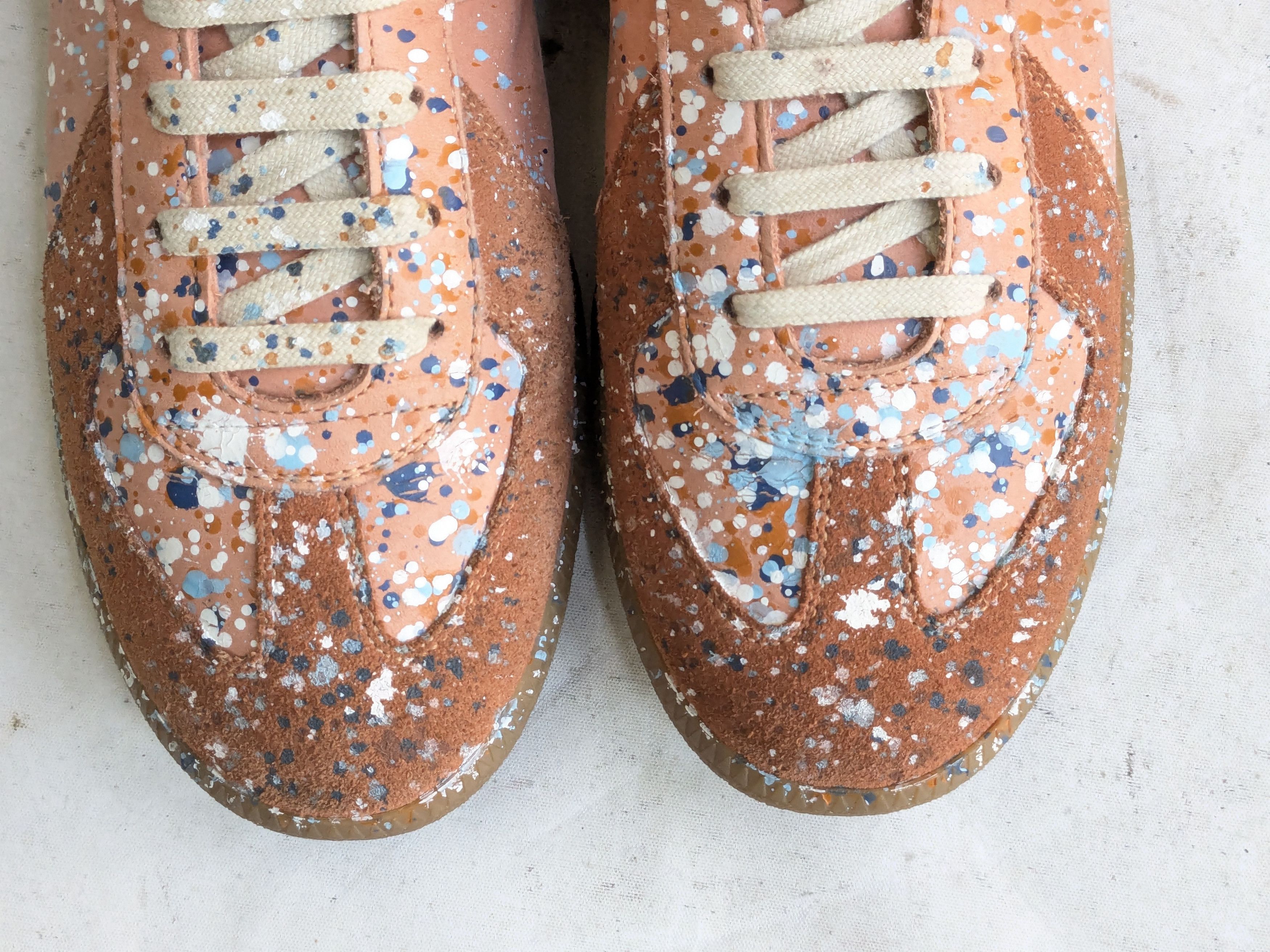 Maison Margiela Maison Margiela GAT Replica Orange Paint Splatter 10 43 Low Size US 10 / EU 43 - 7 Thumbnail