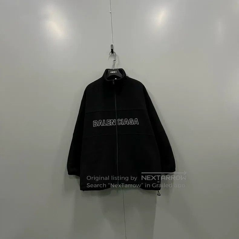Balenciaga Balenciaga Black Large Logo Printed Jacket Size US S / EU 44-46 / 1 - 1 Thumbnail
