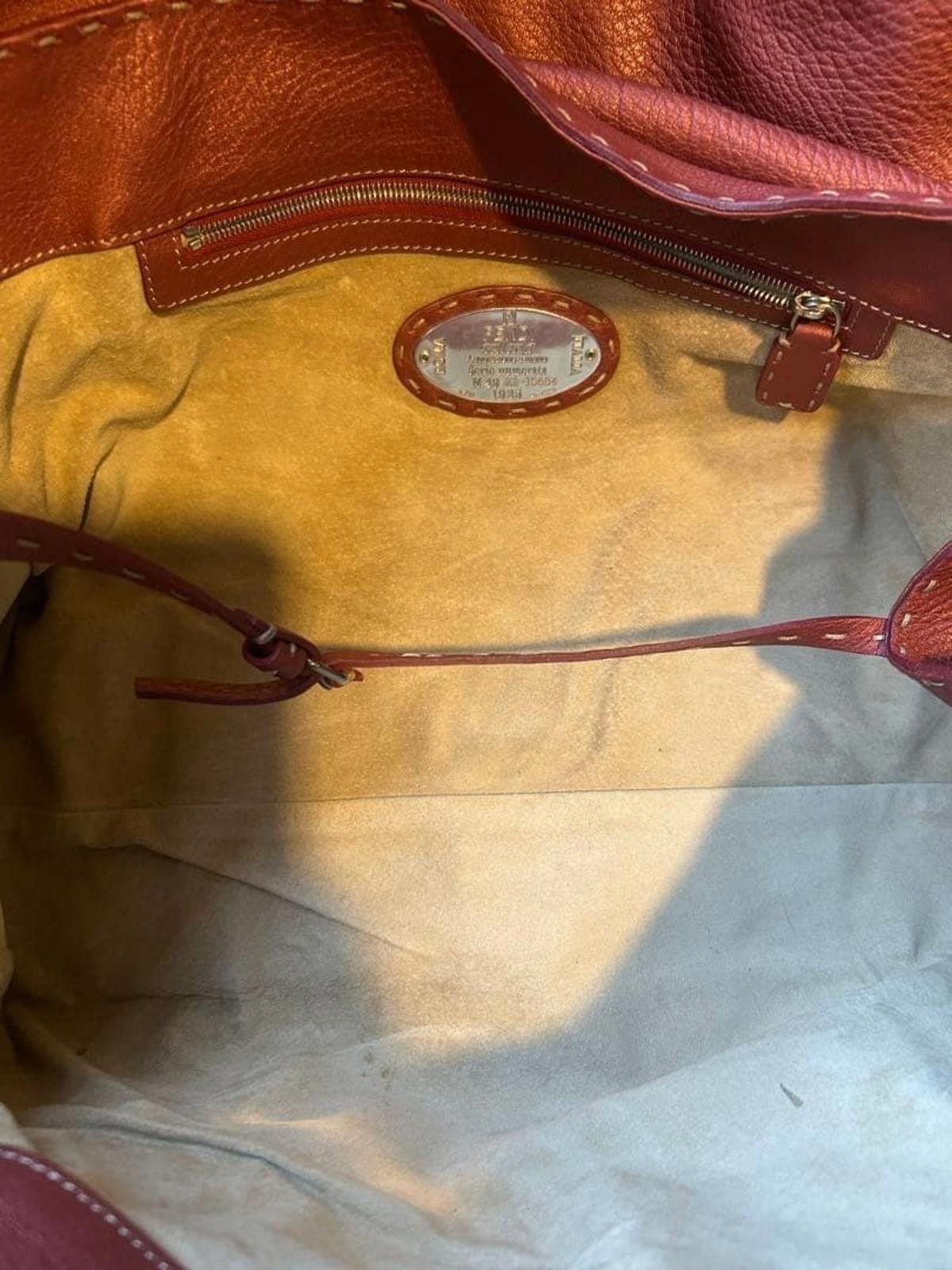 Fendi Fendi - Burgundy Leather Handbag Size ONE SIZE - 5 Thumbnail