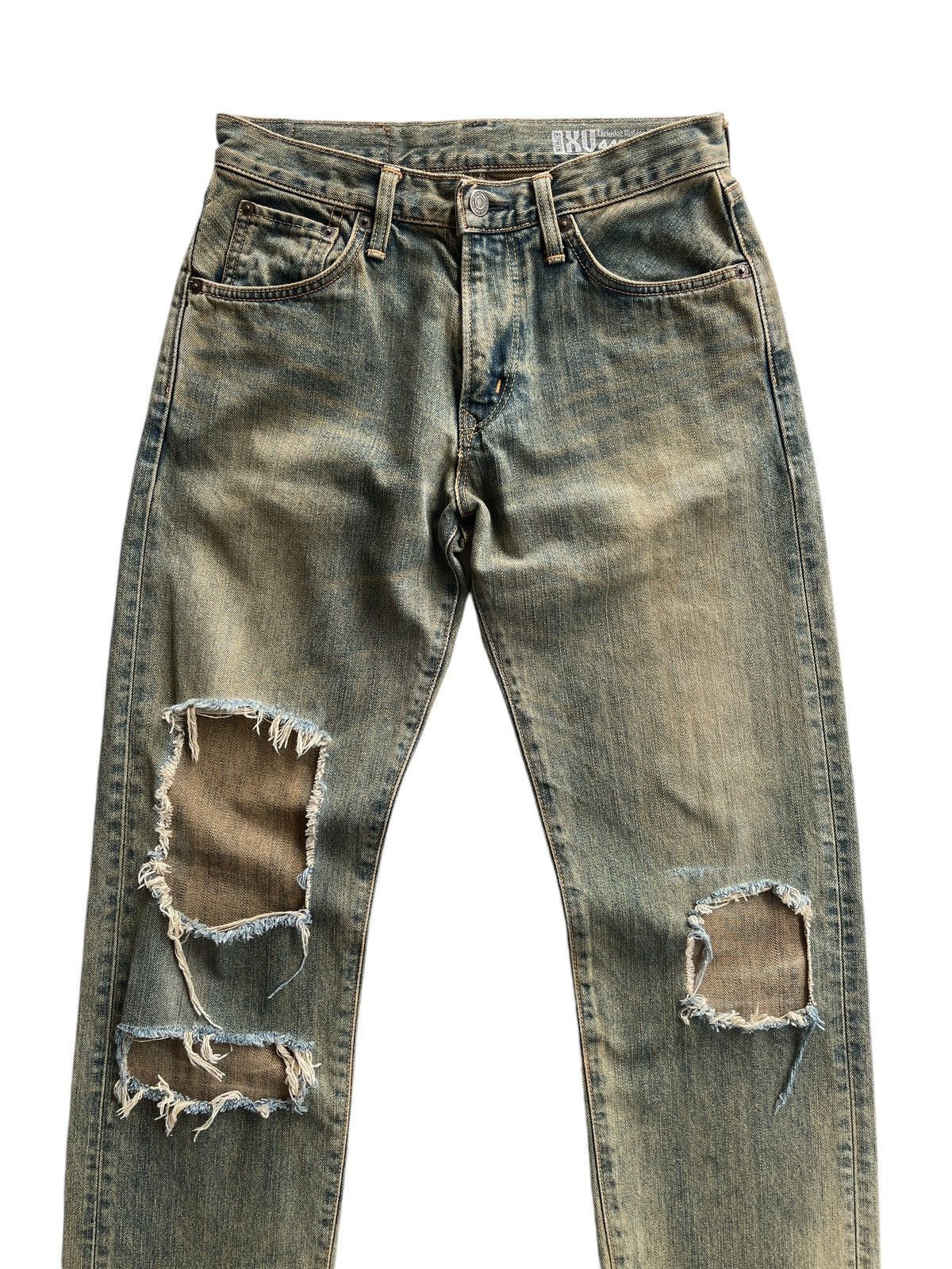 Vintage Vintage Edwin XV Ripped Distressed Denim Size US 27 - 3 Thumbnail