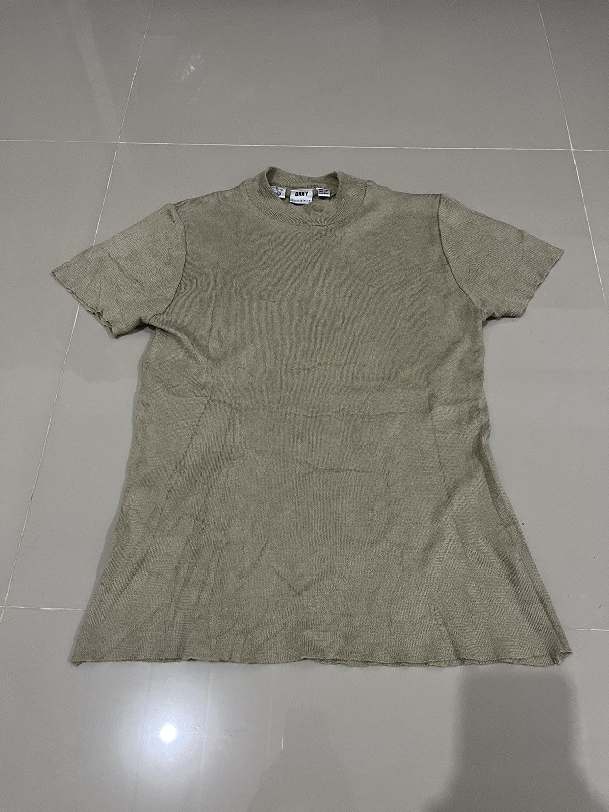 DKNY DKNY Beige short-sleeved turtleneck shirt Size S / US 4 / IT 40 - 2 Thumbnail