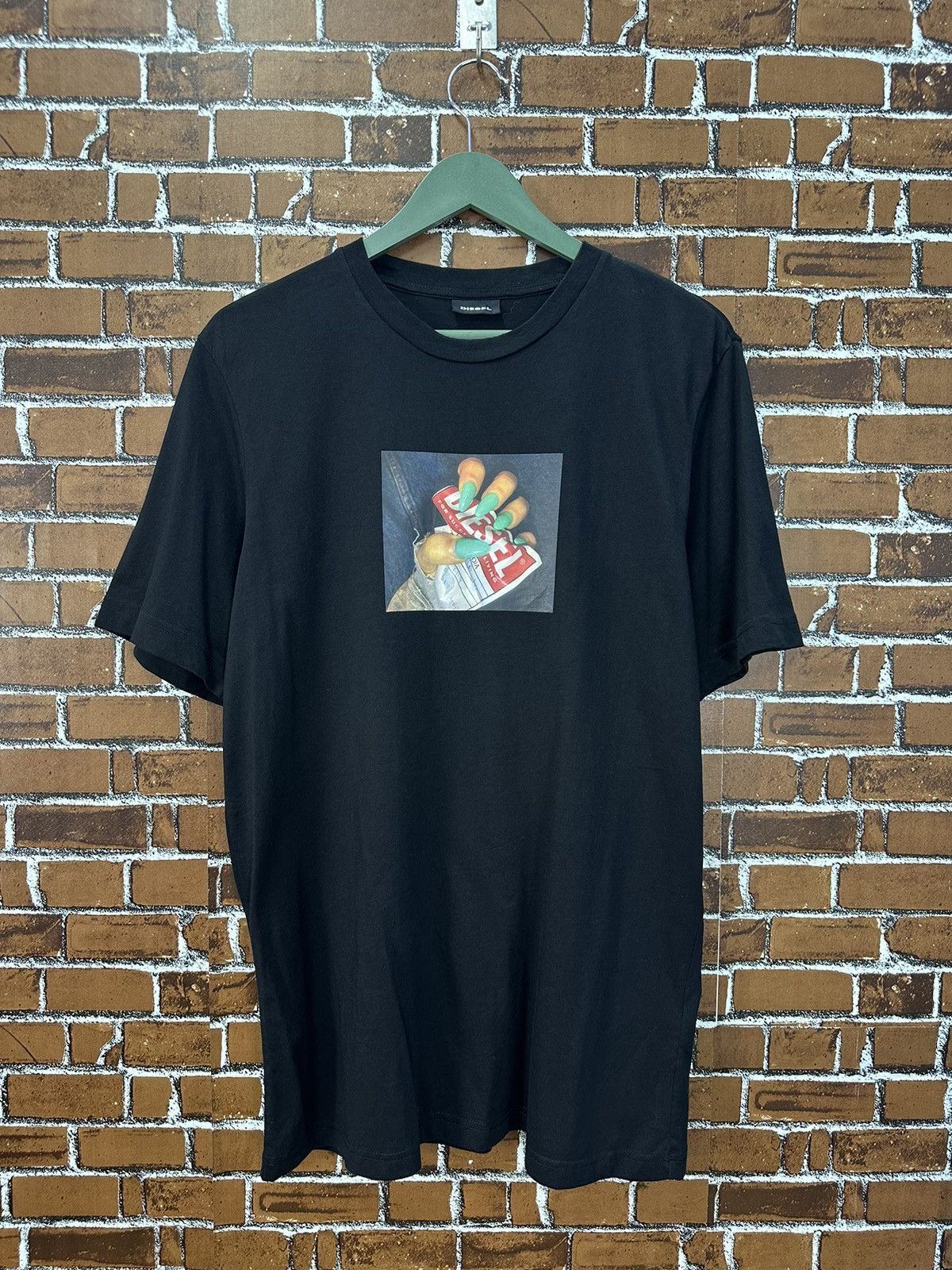 Diesel Diesel Black Printed Tshirt A936 Size US M / EU 48-50 / 2 - 2 Thumbnail