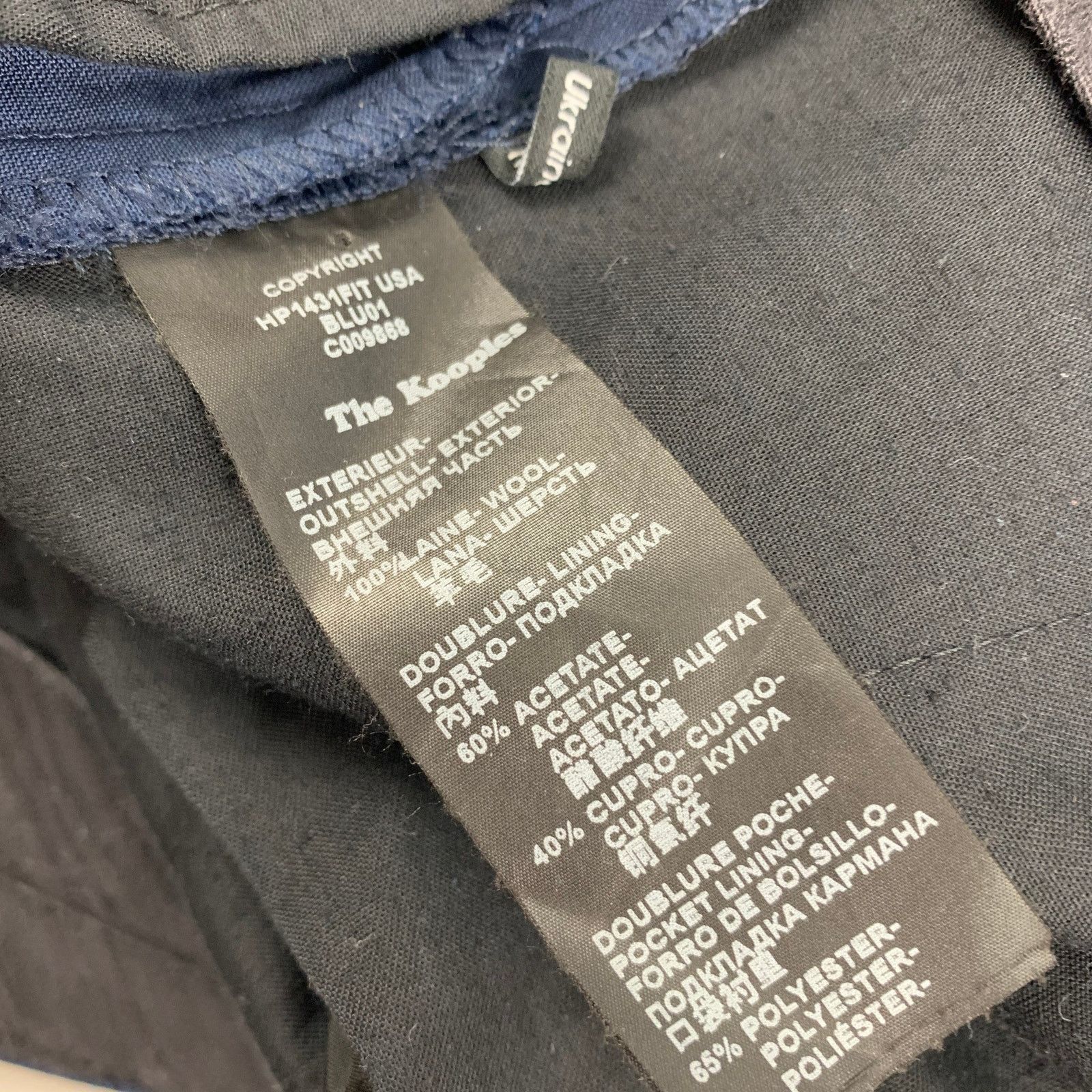 The Kooples THE KOOPLES Size 28 Navy Wool Zip Fly Dress Pants Size US 28 / EU 44 - 3 Thumbnail