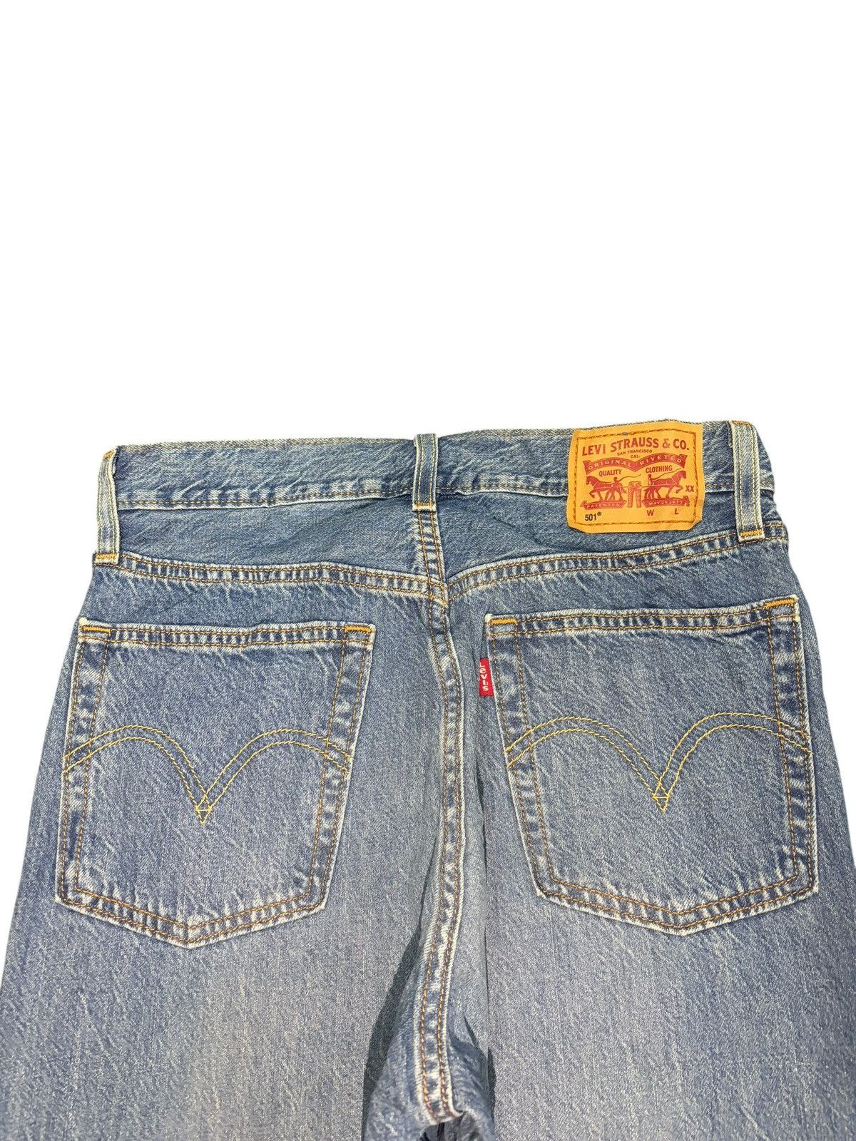 Levi's Vintage Y2K Levis 501 Faded Wash Distressed Jeans Size 27" / US 4 / IT 40 - 4 Thumbnail