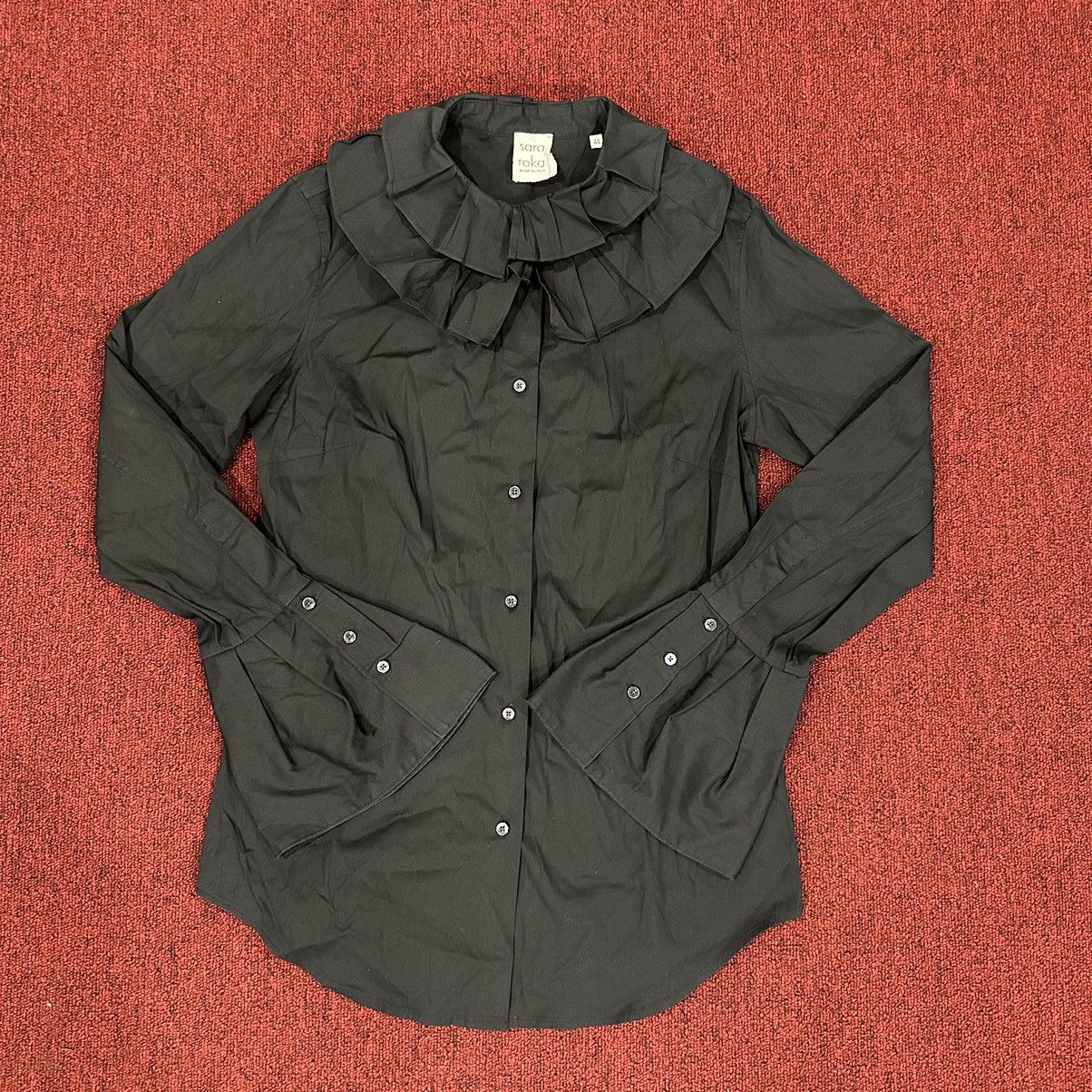 CDG by Comme des Garcons × Vintage Sara Roka Ruffled Button Up Size S / US 4 / IT 40 - 1 Thumbnail