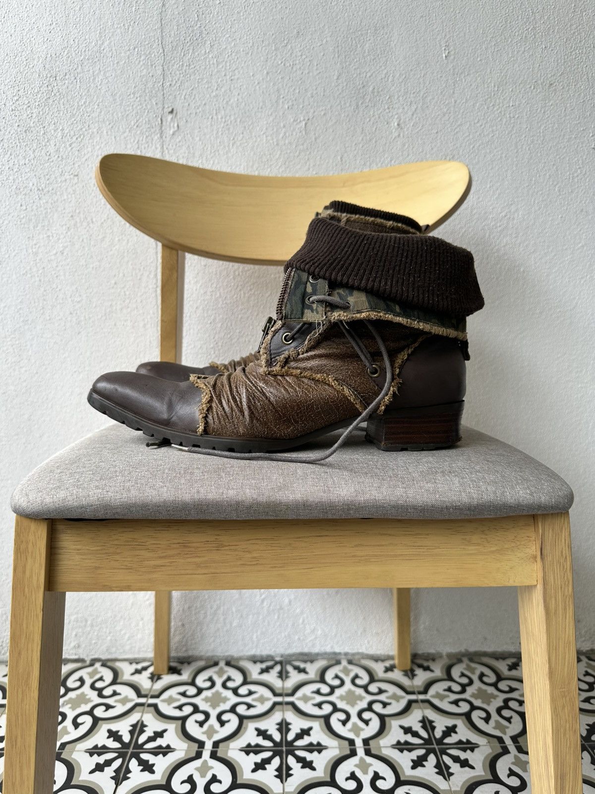 BUFFALO BOBS 2009 Buffalo Bobs double layered leather combat boots Size US 9.5 / EU 42-43 - 23 Thumbnail